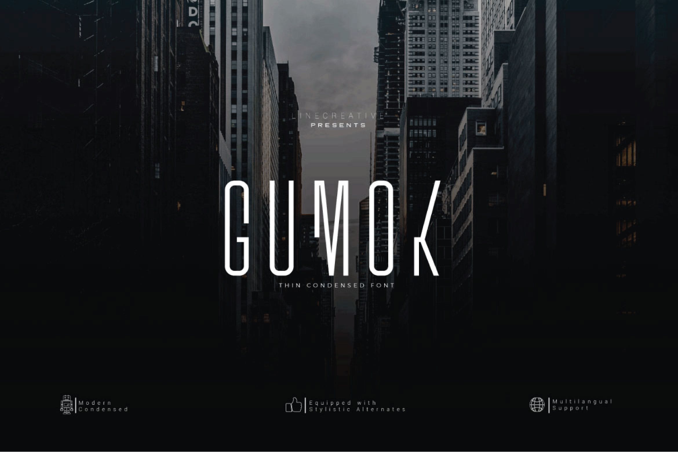 现代杂志标题徽标logo设计无衬线英文字体 Gumok_img_2