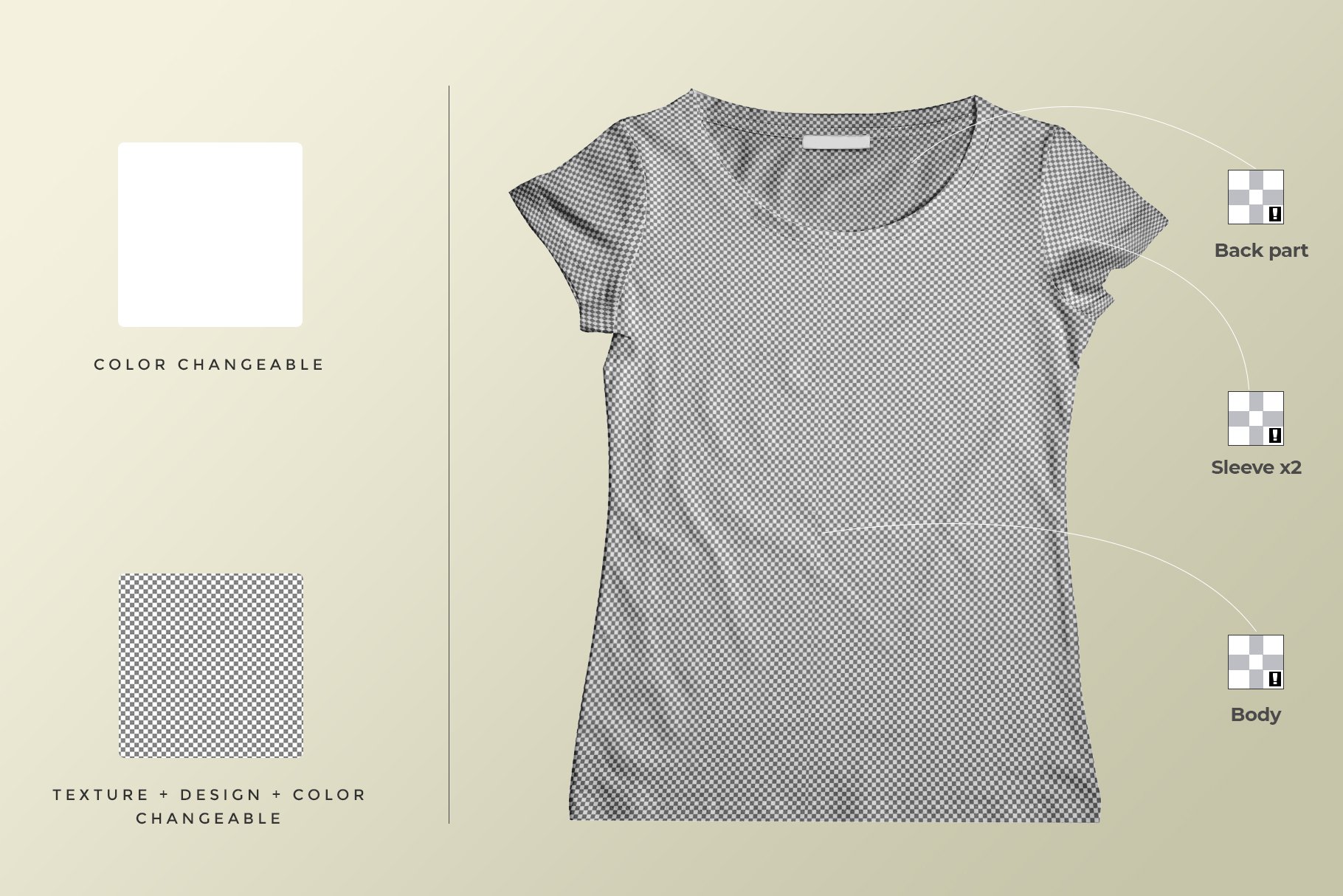 多领半袖T恤印花图案设计展示样机模板 Multiple Collar Type T Shirt Mockup_img_2