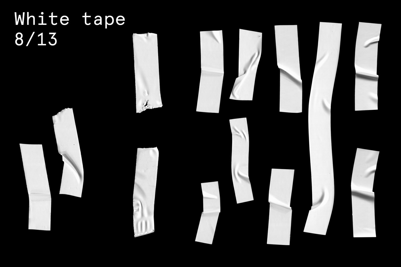 炫酷褶皱胶带贴纸背景图片PS设计素材 Tape Adhesive Mockup_img_2