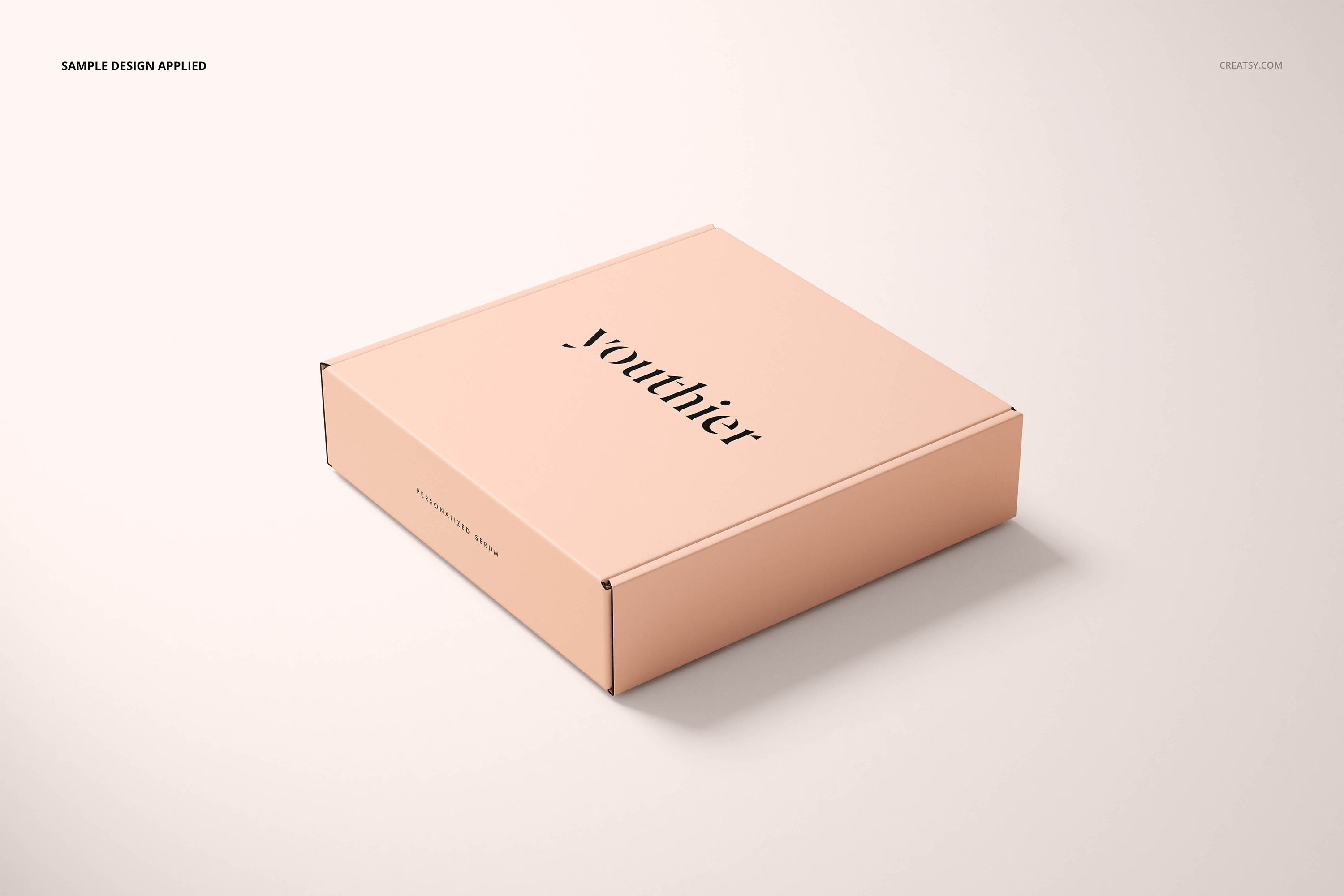 17款时尚高端化妆品包装罐纸盒设计PS智能贴图样机模板 Cosmetic Mailing Box Mockup Set_img_2