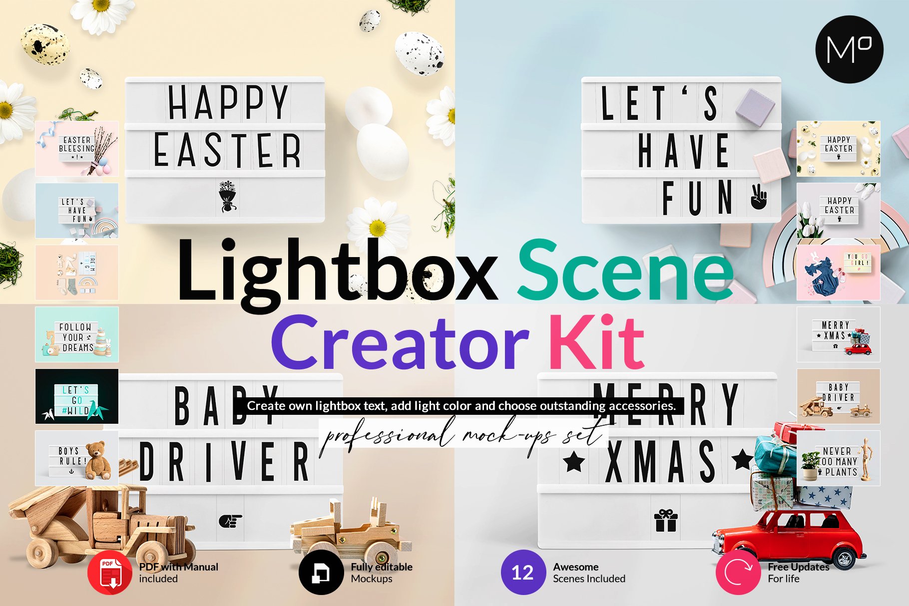 17款灯箱场景创建者PSD模板套件 Lightbox Scene Creator Kit_img_2