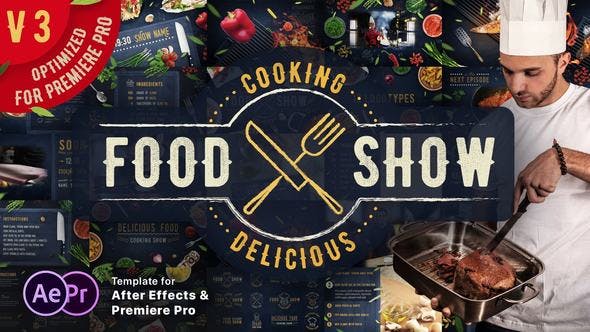 AE模板  美食烹饪展示介绍制作流程栏目包装 Videohive - Cooking Delicious Food Show_img_3