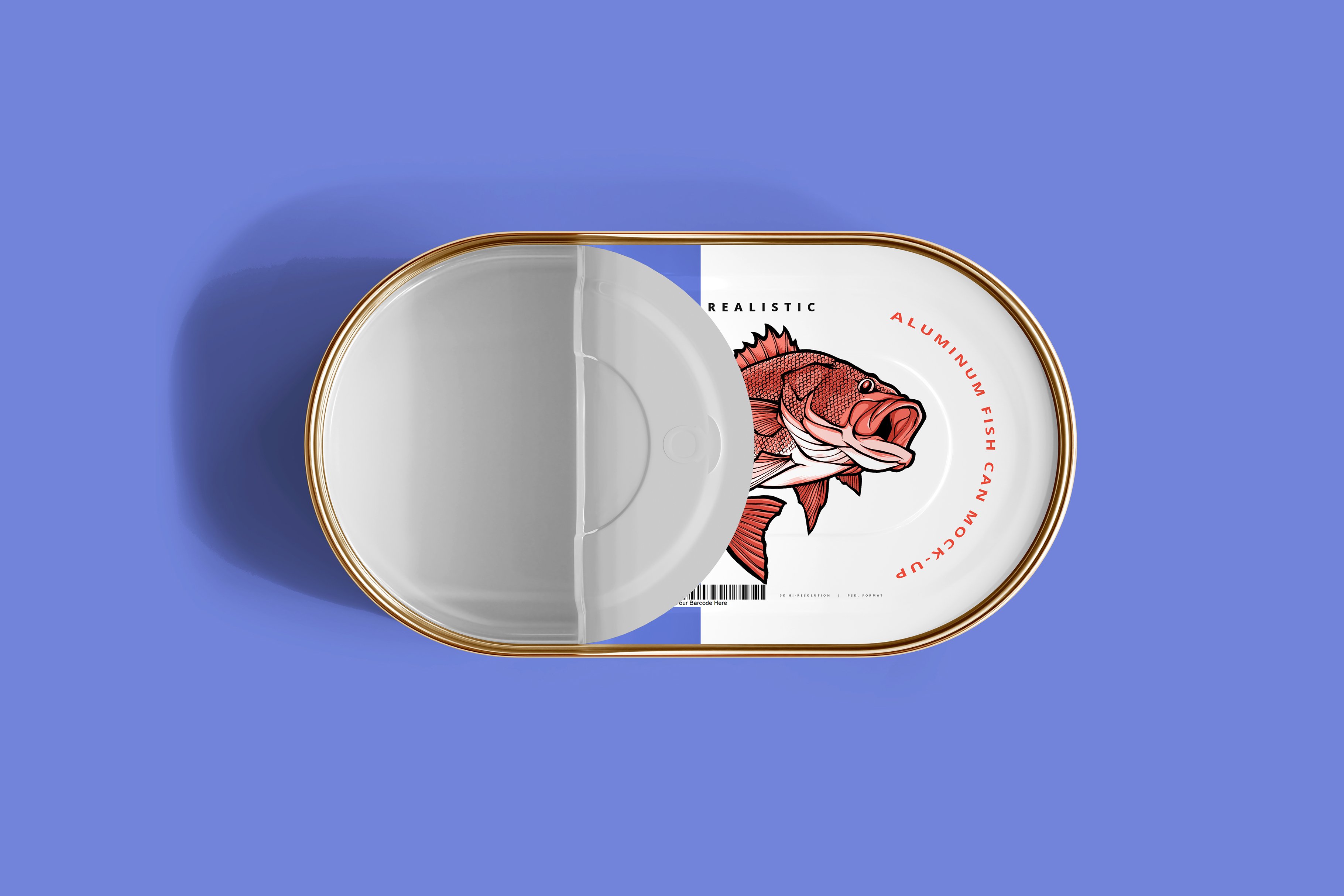 铝制鱼罐头易拉罐设计PS贴图样机素材 Aluminum Fish Can Mockup_img_2