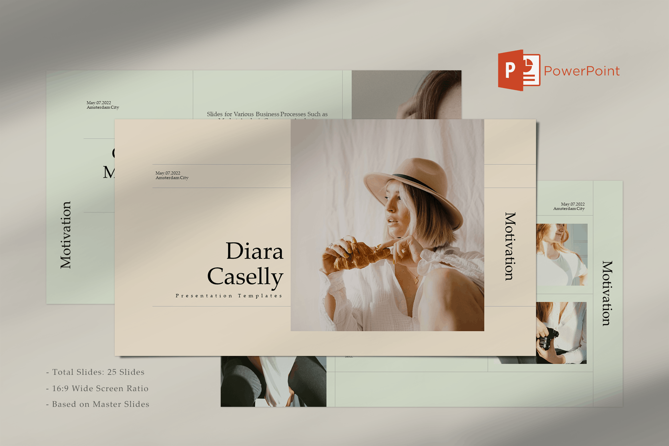 时尚品牌营销提案简报设计ppt模板 Diara Caselly PowerPoint Templates_img_2