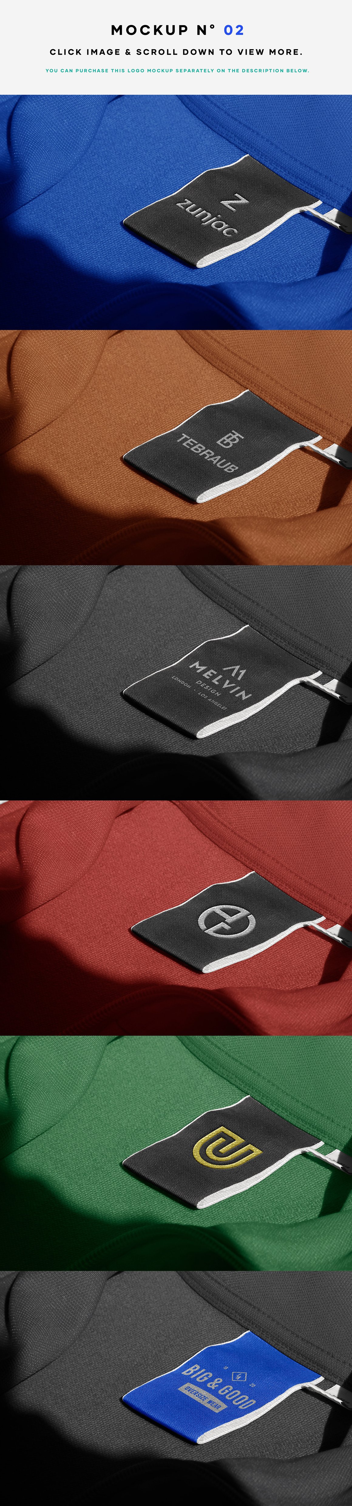 25个服装品牌Logo标签吊牌设计贴图样机模板 25 Apparel Tag & Labels Logo Mockups_img_2