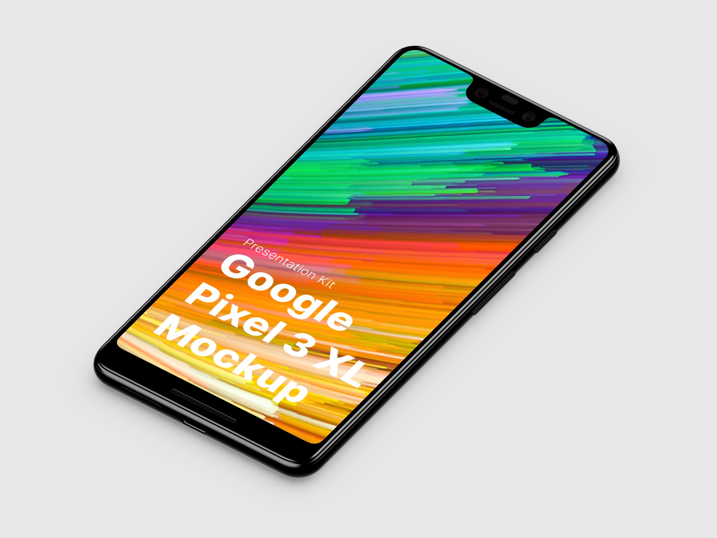 高质量谷歌Google Pixel 3手机屏幕APP界面设计演示样机 Google Pixel 3 XL Mockups_img_2