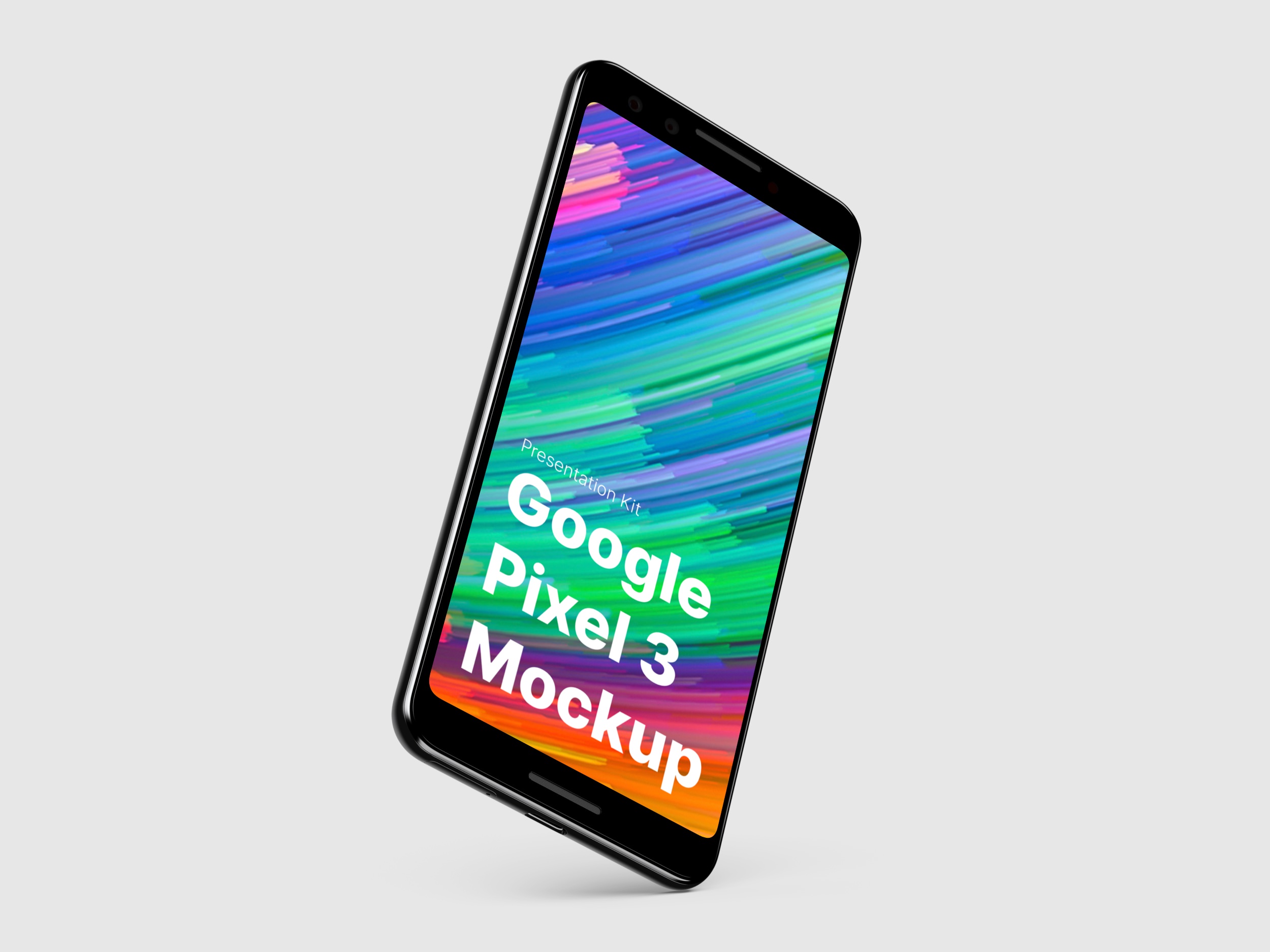 高质量谷歌Google Pixel 3手机屏幕APP界面设计演示样机 Google Pixel 3 XL Mockups_img_2