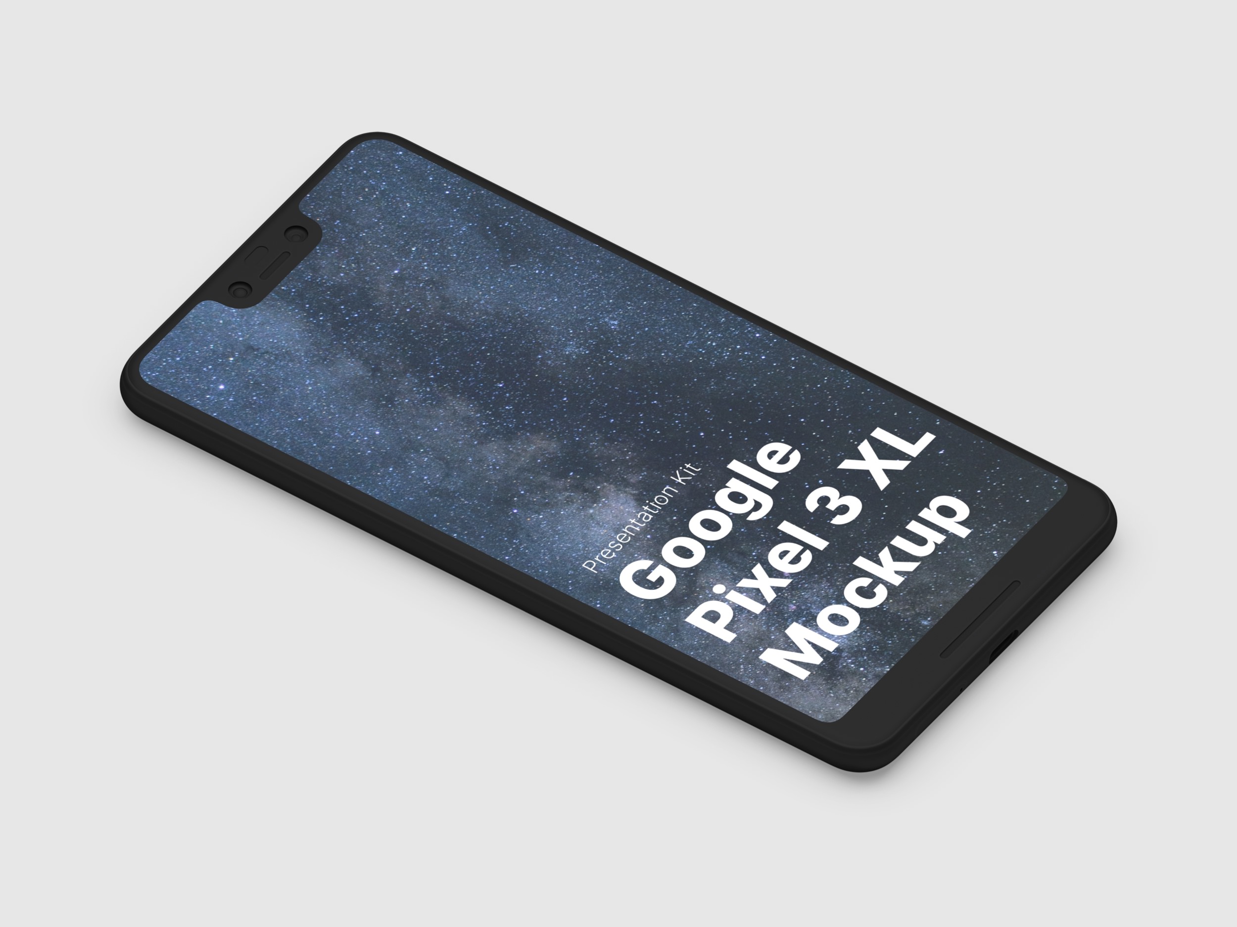 高质量谷歌Google Pixel 3手机屏幕APP界面设计演示样机 Google Pixel 3 XL Mockups_img_2