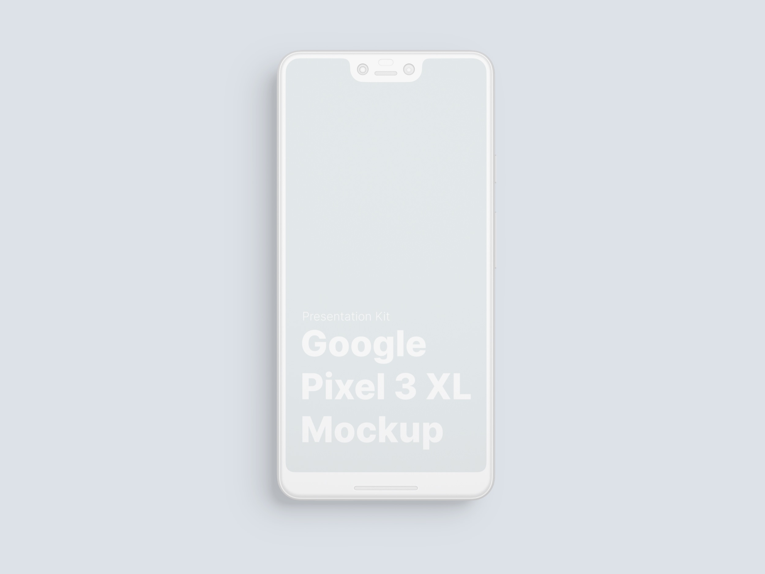 高质量谷歌Google Pixel 3手机屏幕APP界面设计演示样机 Google Pixel 3 XL Mockups_img_2