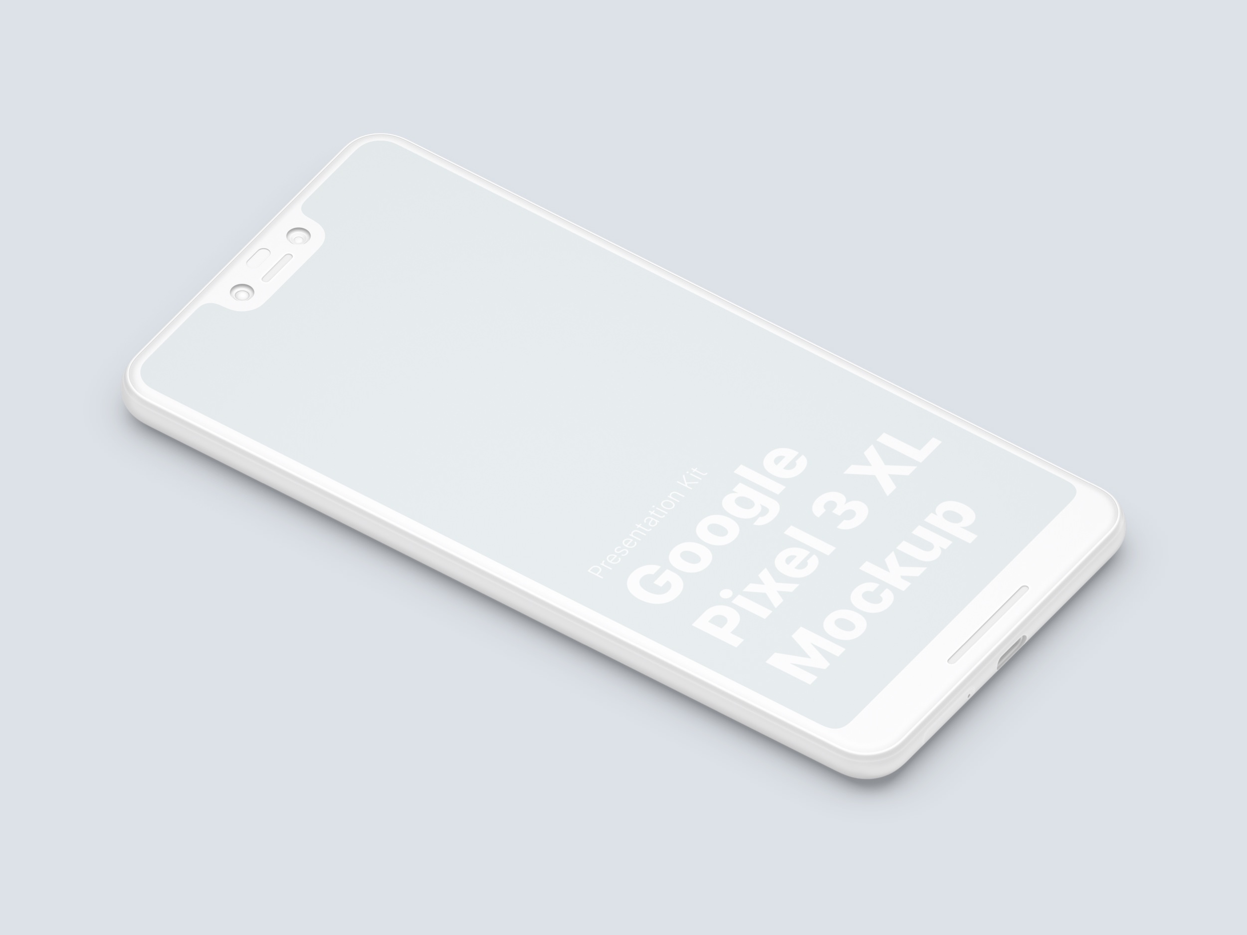 高质量谷歌Google Pixel 3手机屏幕APP界面设计演示样机 Google Pixel 3 XL Mockups_img_2