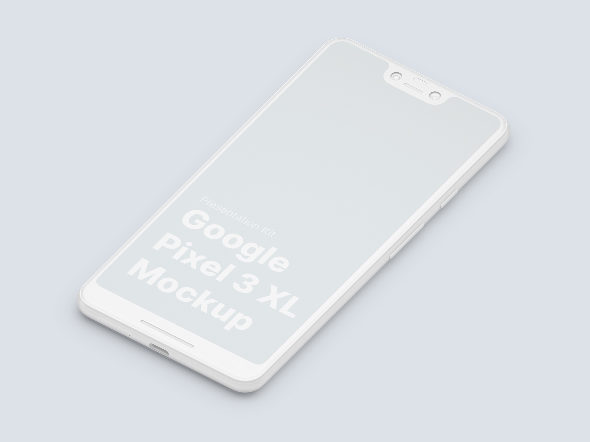 高质量谷歌Google Pixel 3手机屏幕APP界面设计演示样机 Google Pixel 3 XL Mockups_img_2