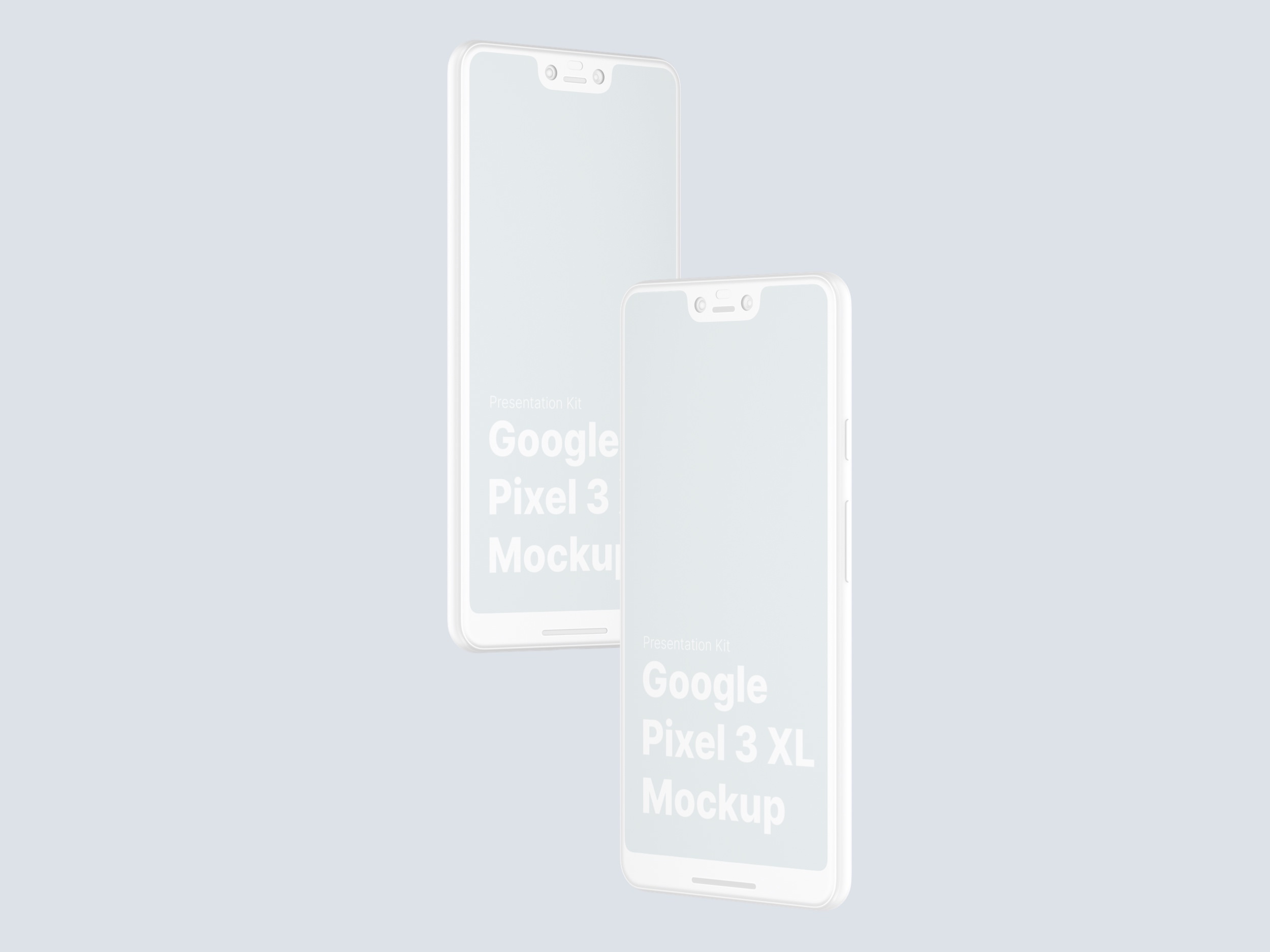 高质量谷歌Google Pixel 3手机屏幕APP界面设计演示样机 Google Pixel 3 XL Mockups_img_2