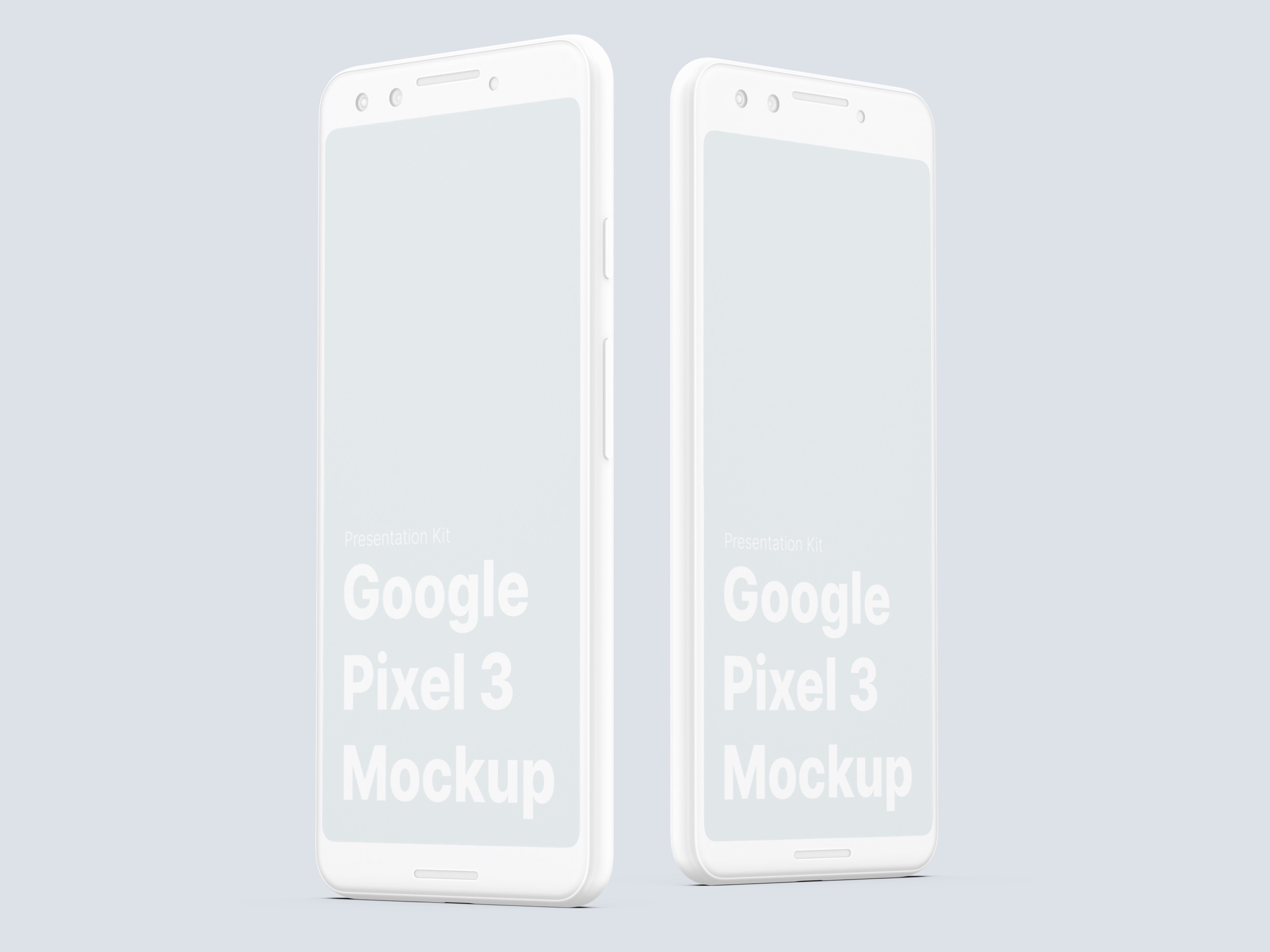 高质量谷歌Google Pixel 3手机屏幕APP界面设计演示样机 Google Pixel 3 XL Mockups_img_2