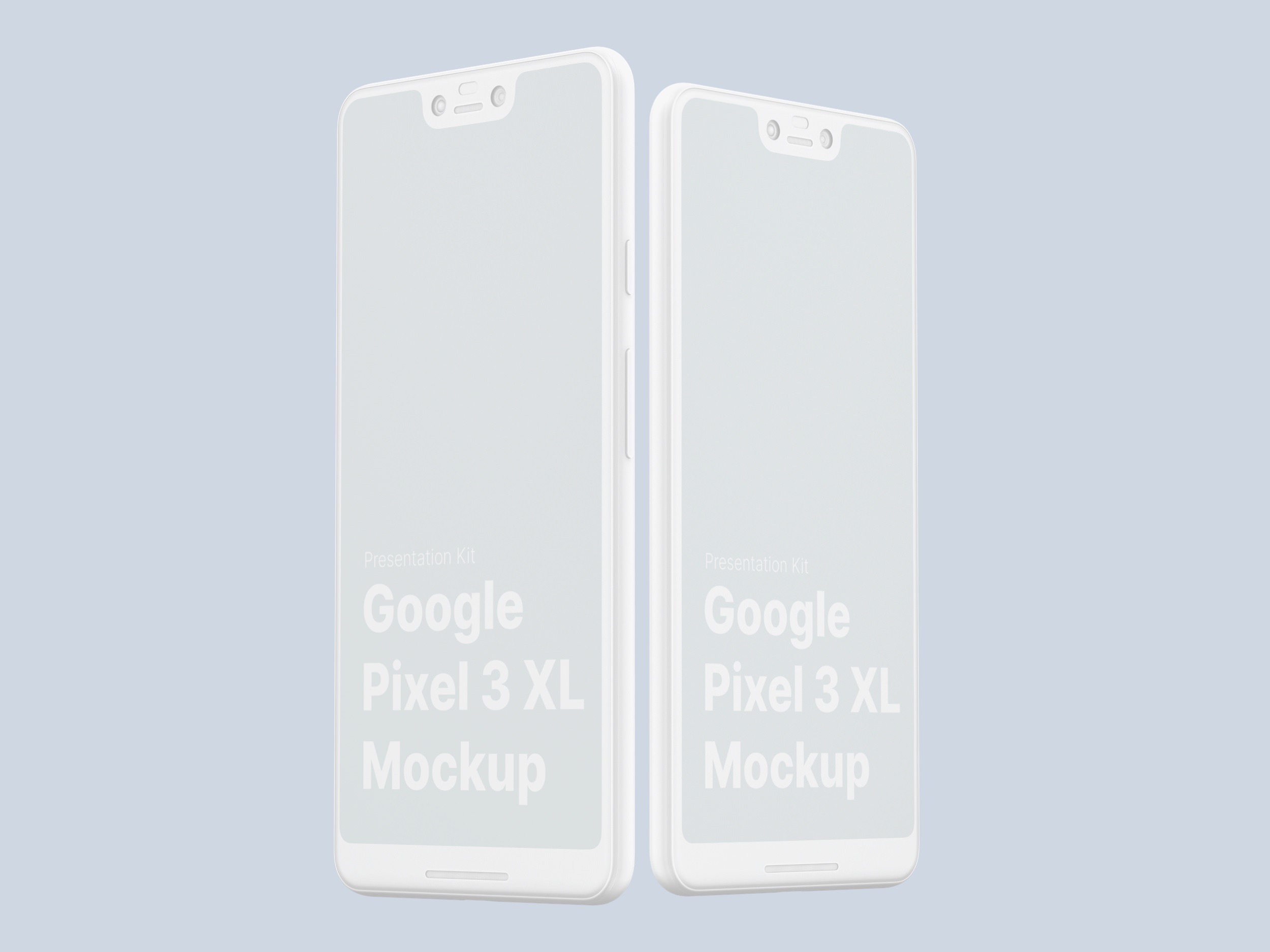 高质量谷歌Google Pixel 3手机屏幕APP界面设计演示样机 Google Pixel 3 XL Mockups_img_2