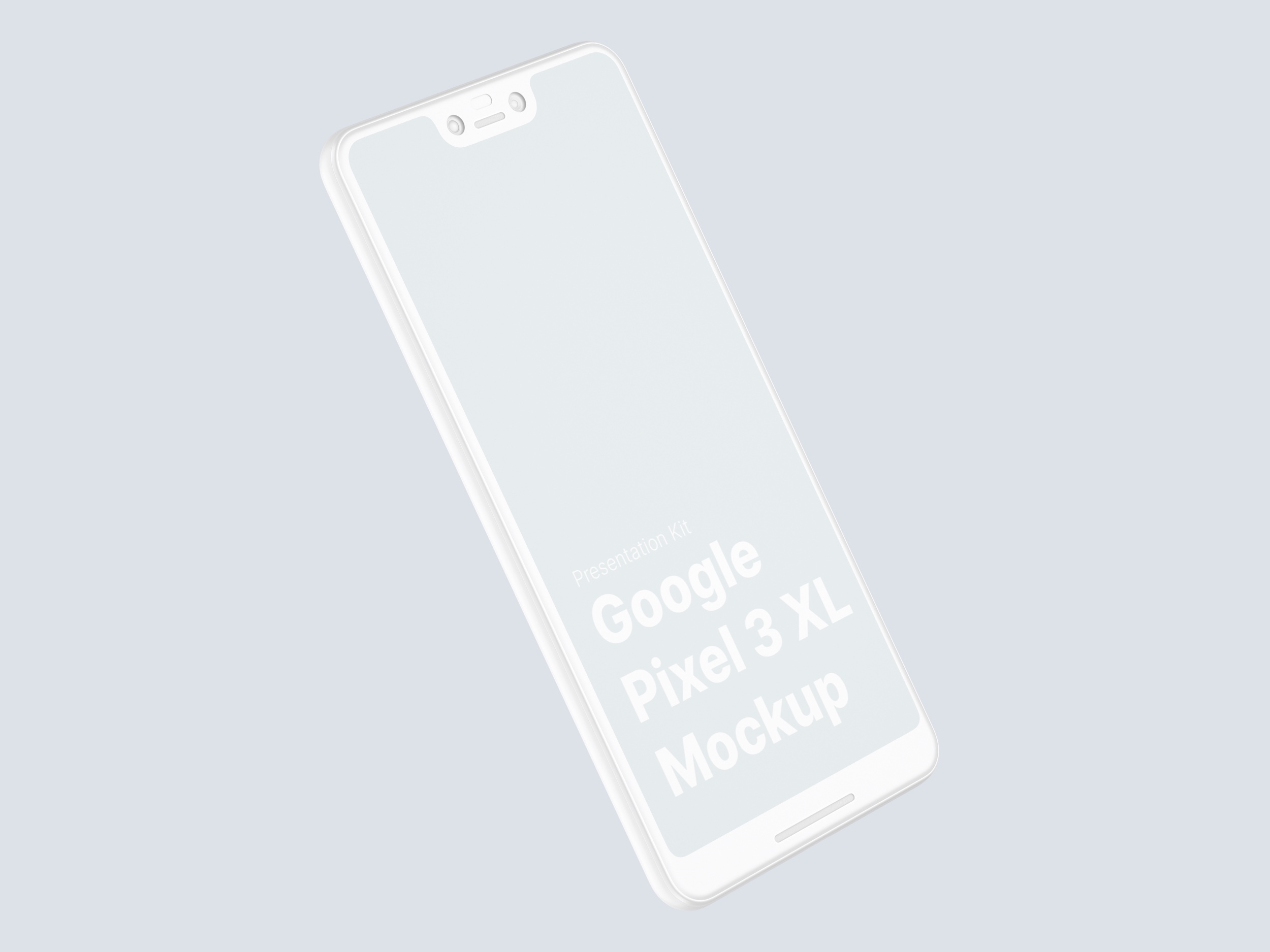 高质量谷歌Google Pixel 3手机屏幕APP界面设计演示样机 Google Pixel 3 XL Mockups_img_2