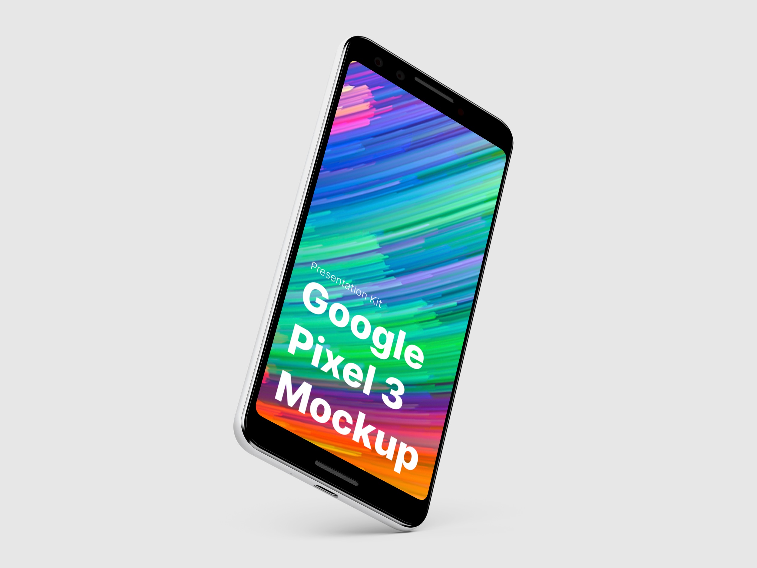 高质量谷歌Google Pixel 3手机屏幕APP界面设计演示样机 Google Pixel 3 XL Mockups_img_2