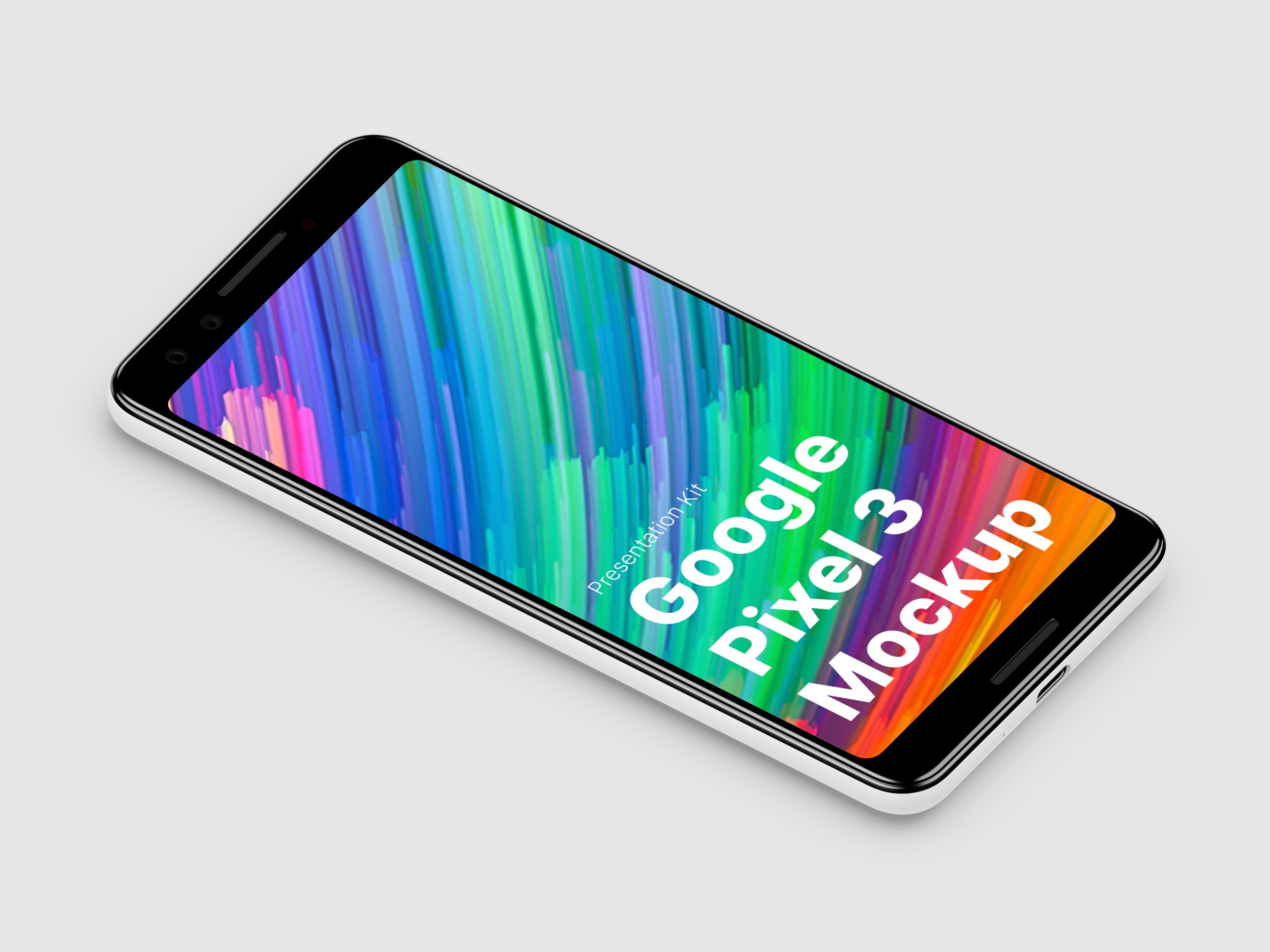 高质量谷歌Google Pixel 3手机屏幕APP界面设计演示样机 Google Pixel 3 XL Mockups_img_2