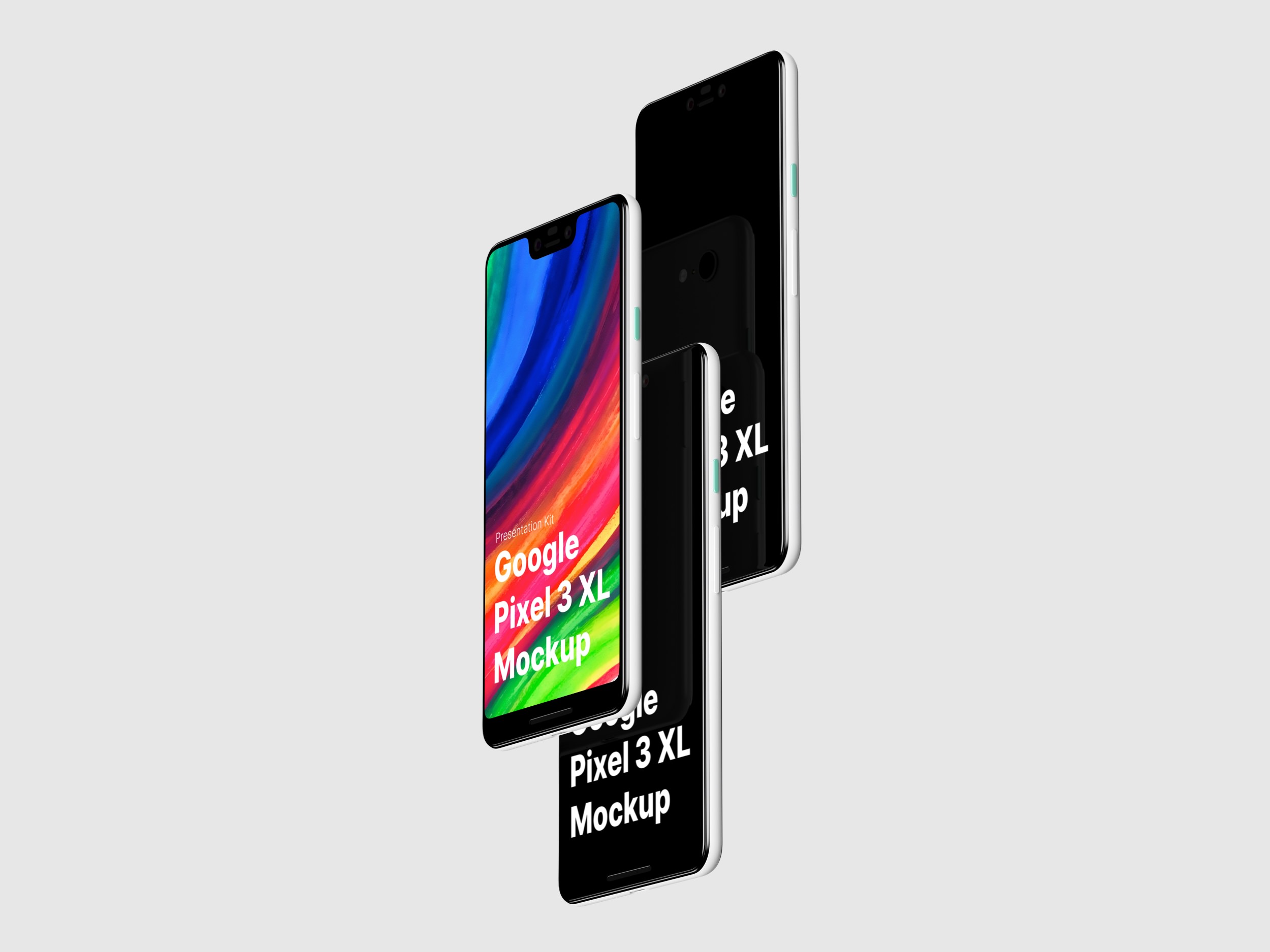 高质量谷歌Google Pixel 3手机屏幕APP界面设计演示样机 Google Pixel 3 XL Mockups_img_2