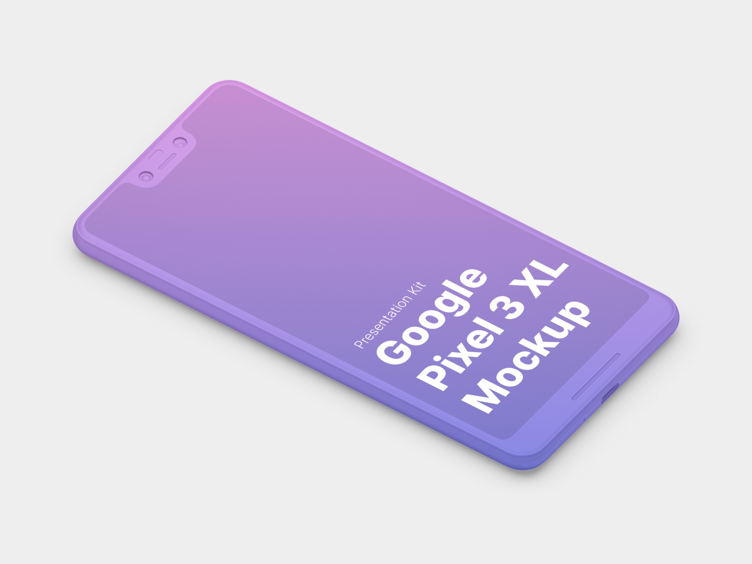 高质量谷歌Google Pixel 3手机屏幕APP界面设计演示样机 Google Pixel 3 XL Mockups_img_2