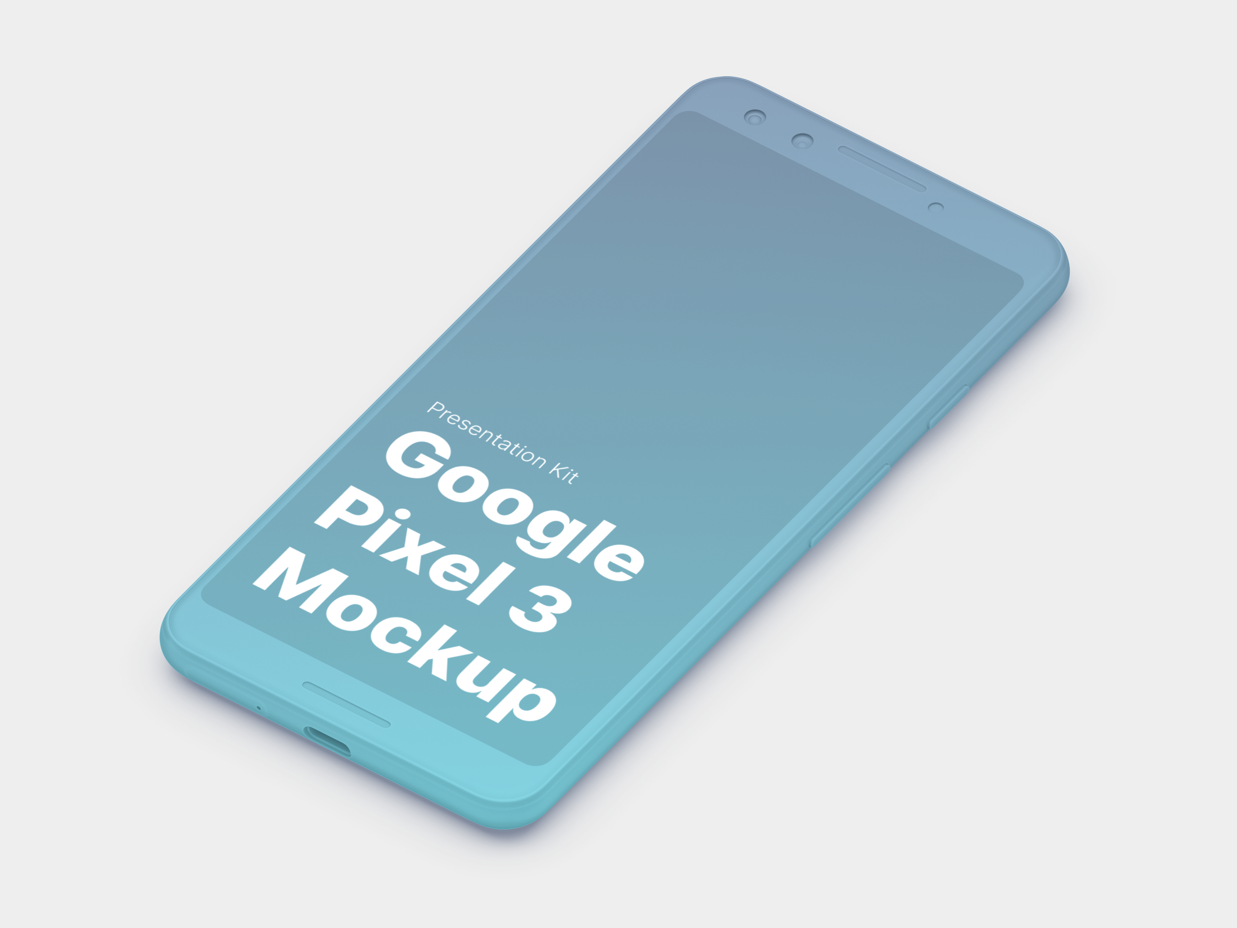 高质量谷歌Google Pixel 3手机屏幕APP界面设计演示样机 Google Pixel 3 XL Mockups_img_2