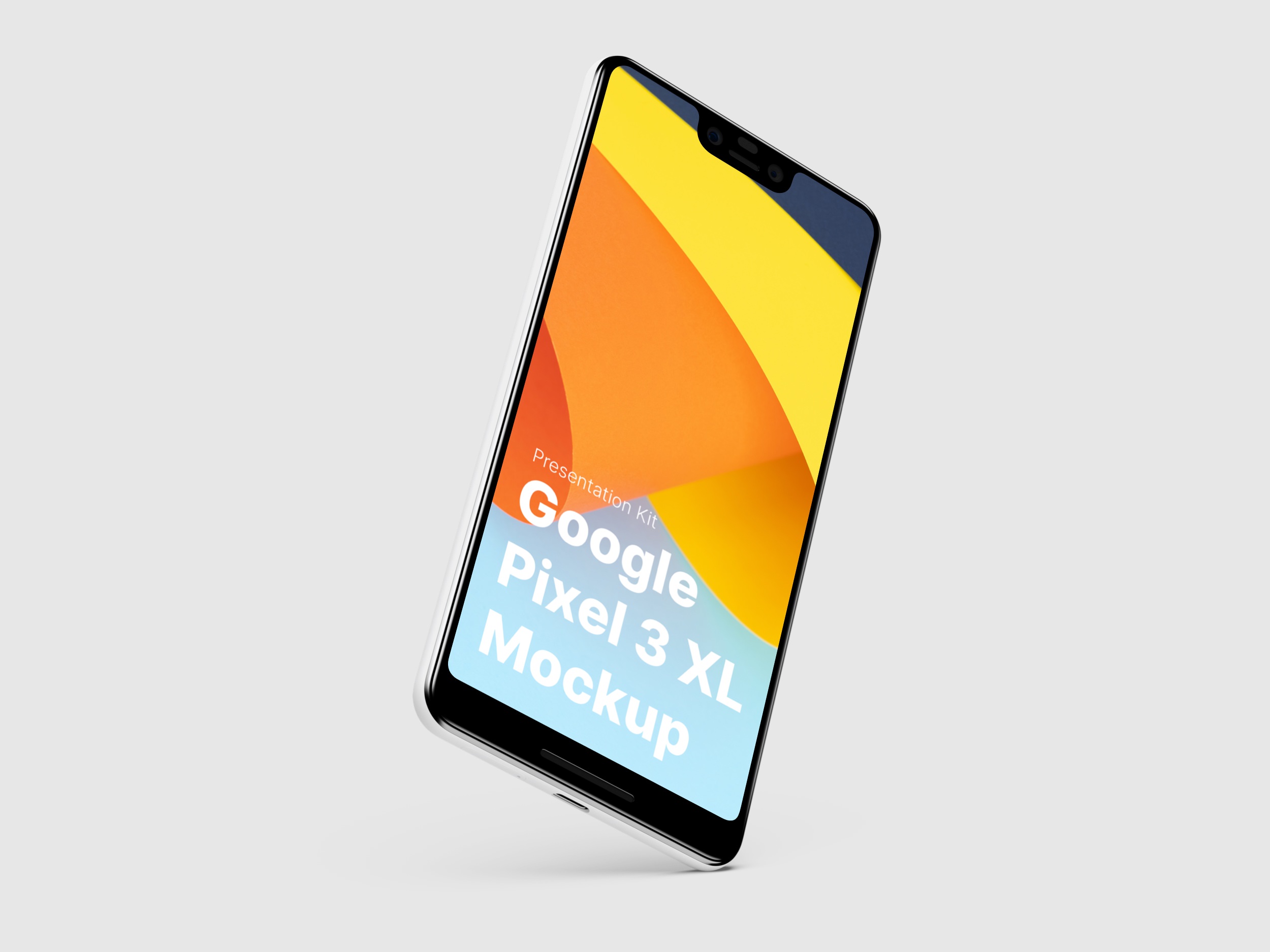 高质量谷歌Google Pixel 3手机屏幕APP界面设计演示样机 Google Pixel 3 XL Mockups_img_2