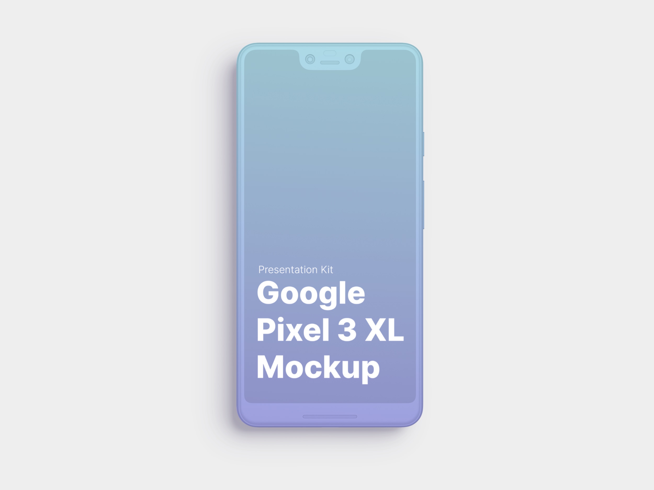 高质量谷歌Google Pixel 3手机屏幕APP界面设计演示样机 Google Pixel 3 XL Mockups_img_2