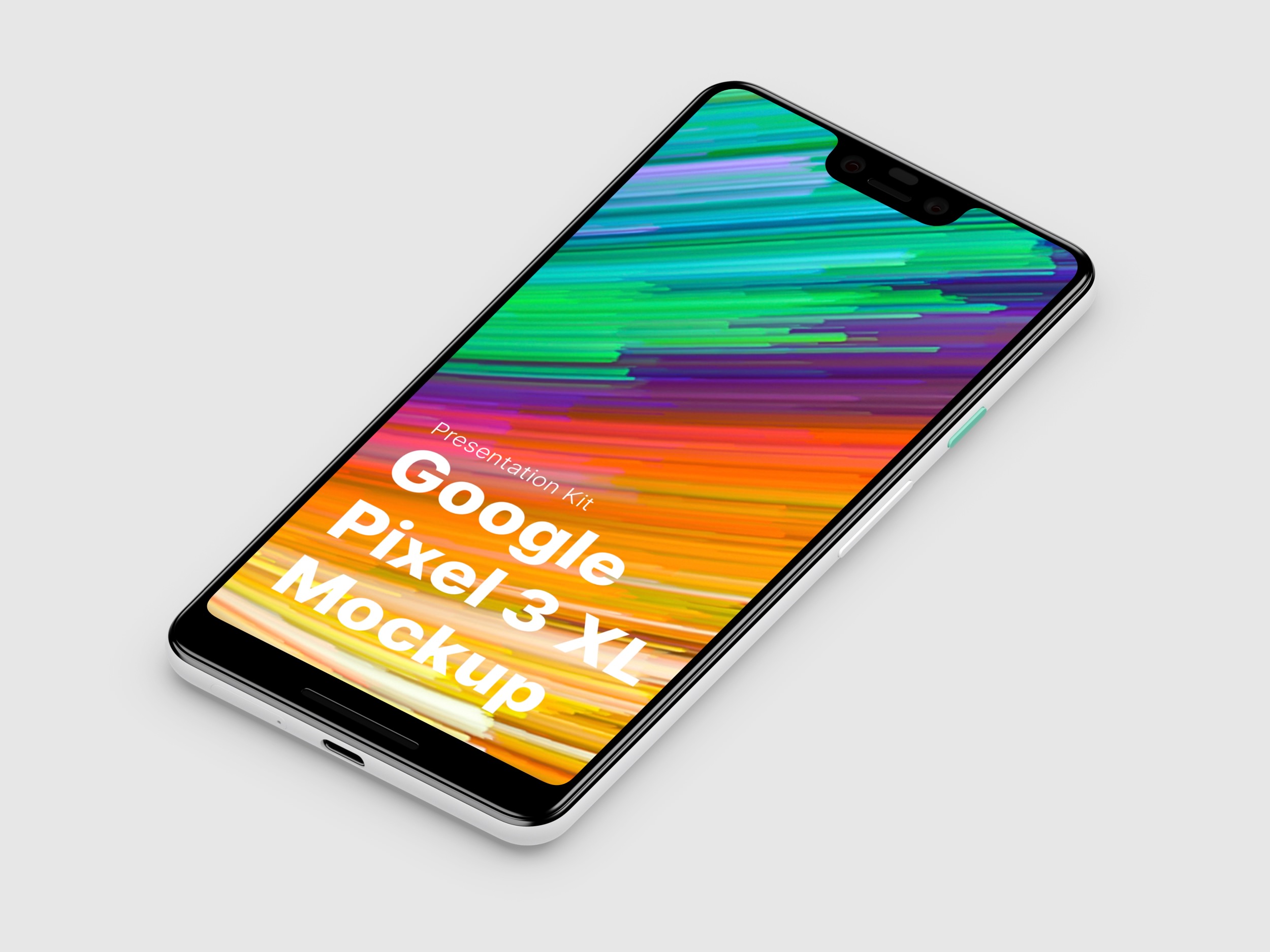 高质量谷歌Google Pixel 3手机屏幕APP界面设计演示样机 Google Pixel 3 XL Mockups_img_2