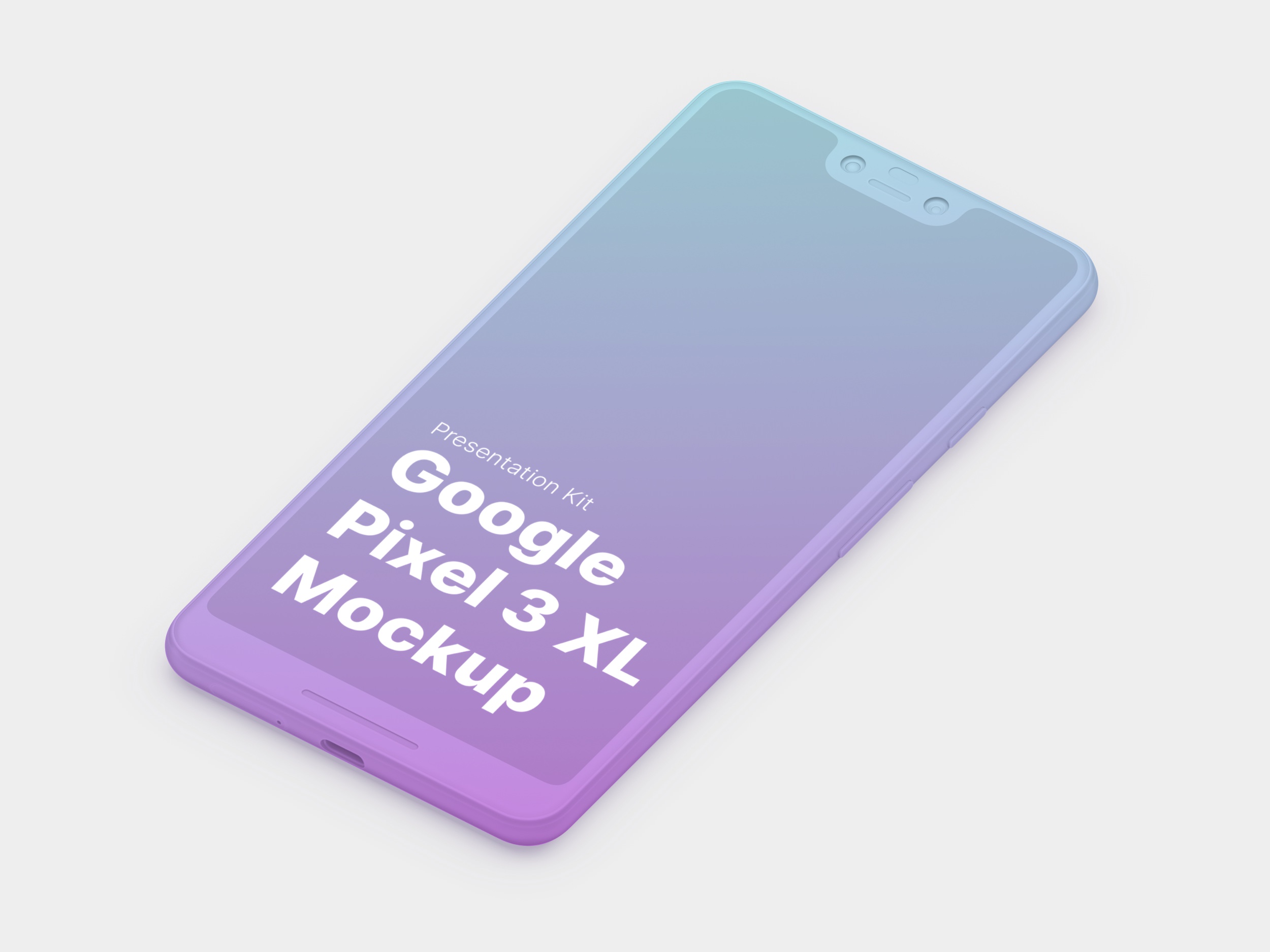 高质量谷歌Google Pixel 3手机屏幕APP界面设计演示样机 Google Pixel 3 XL Mockups_img_2