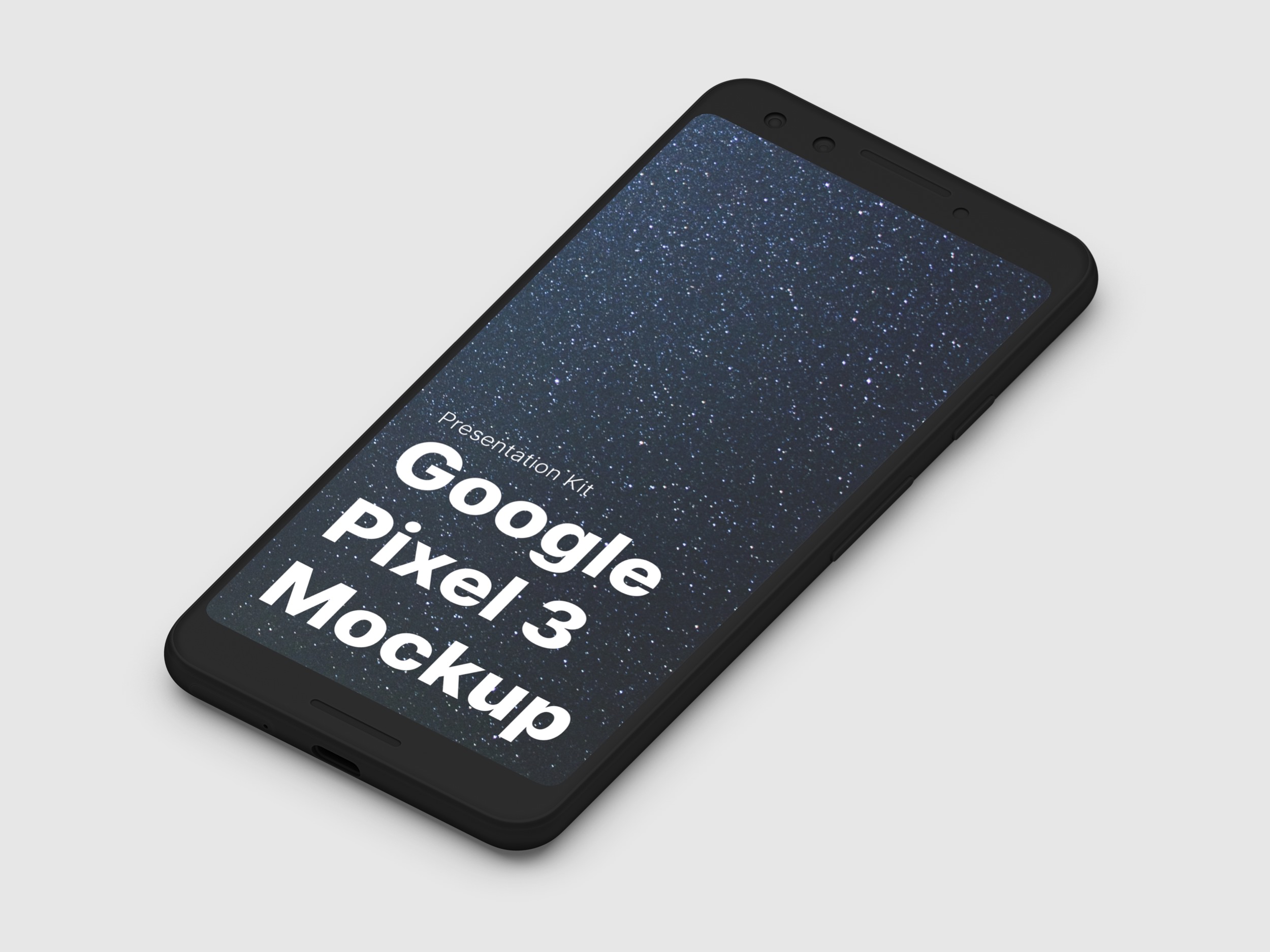 高质量谷歌Google Pixel 3手机屏幕APP界面设计演示样机 Google Pixel 3 XL Mockups_img_2