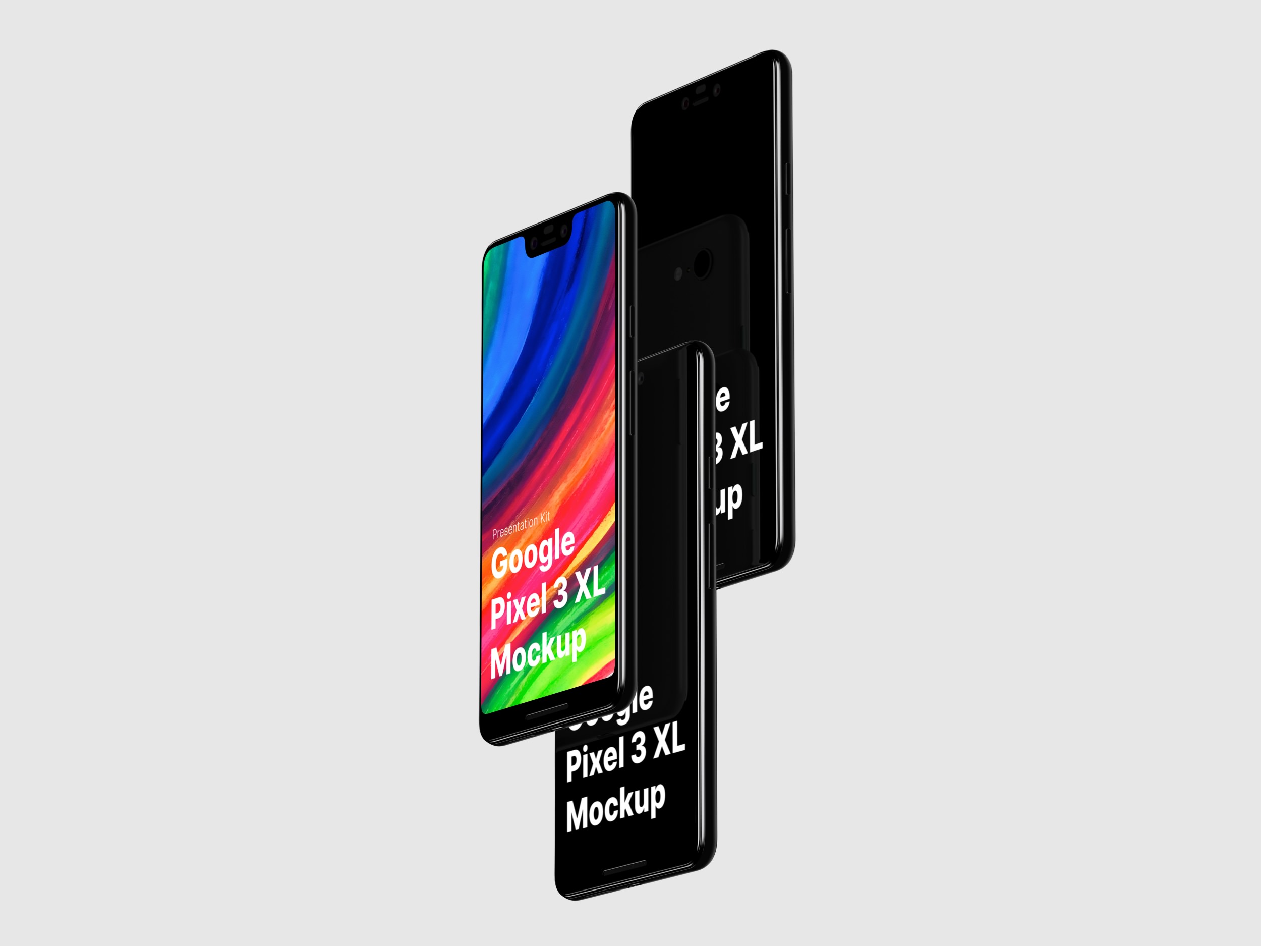 高质量谷歌Google Pixel 3手机屏幕APP界面设计演示样机 Google Pixel 3 XL Mockups_img_2