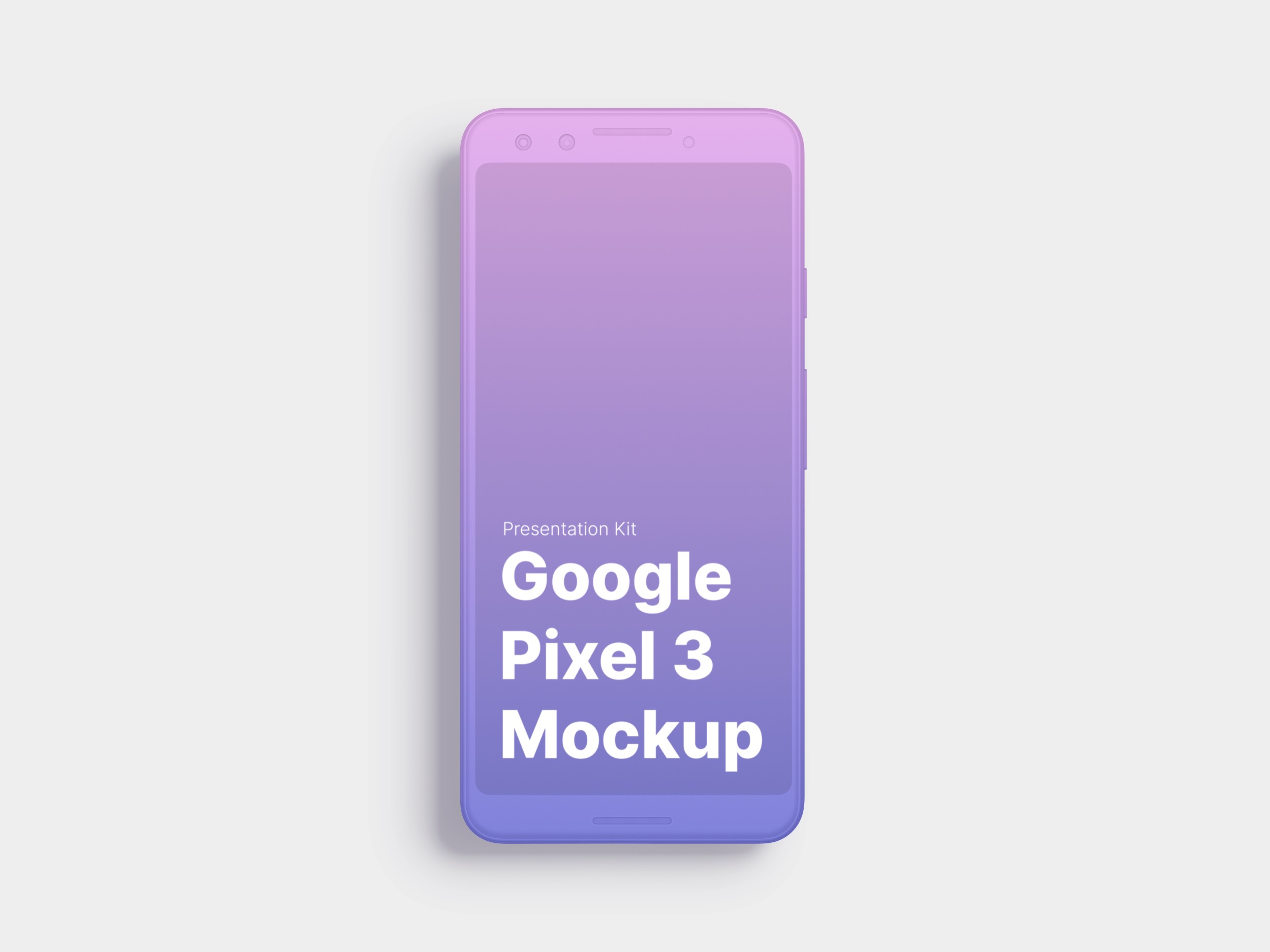 高质量谷歌Google Pixel 3手机屏幕APP界面设计演示样机 Google Pixel 3 XL Mockups_img_2