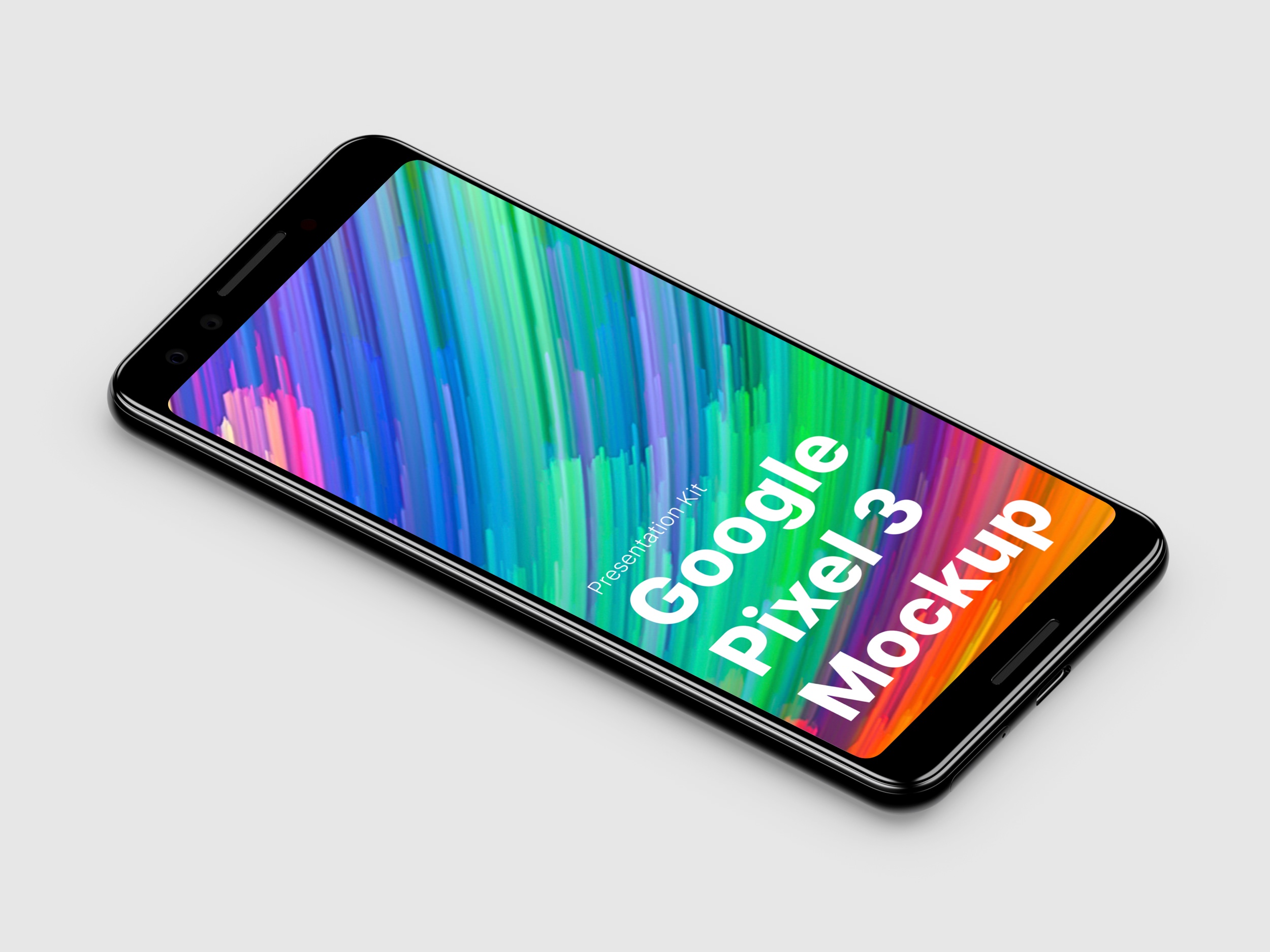 高质量谷歌Google Pixel 3手机屏幕APP界面设计演示样机 Google Pixel 3 XL Mockups_img_2