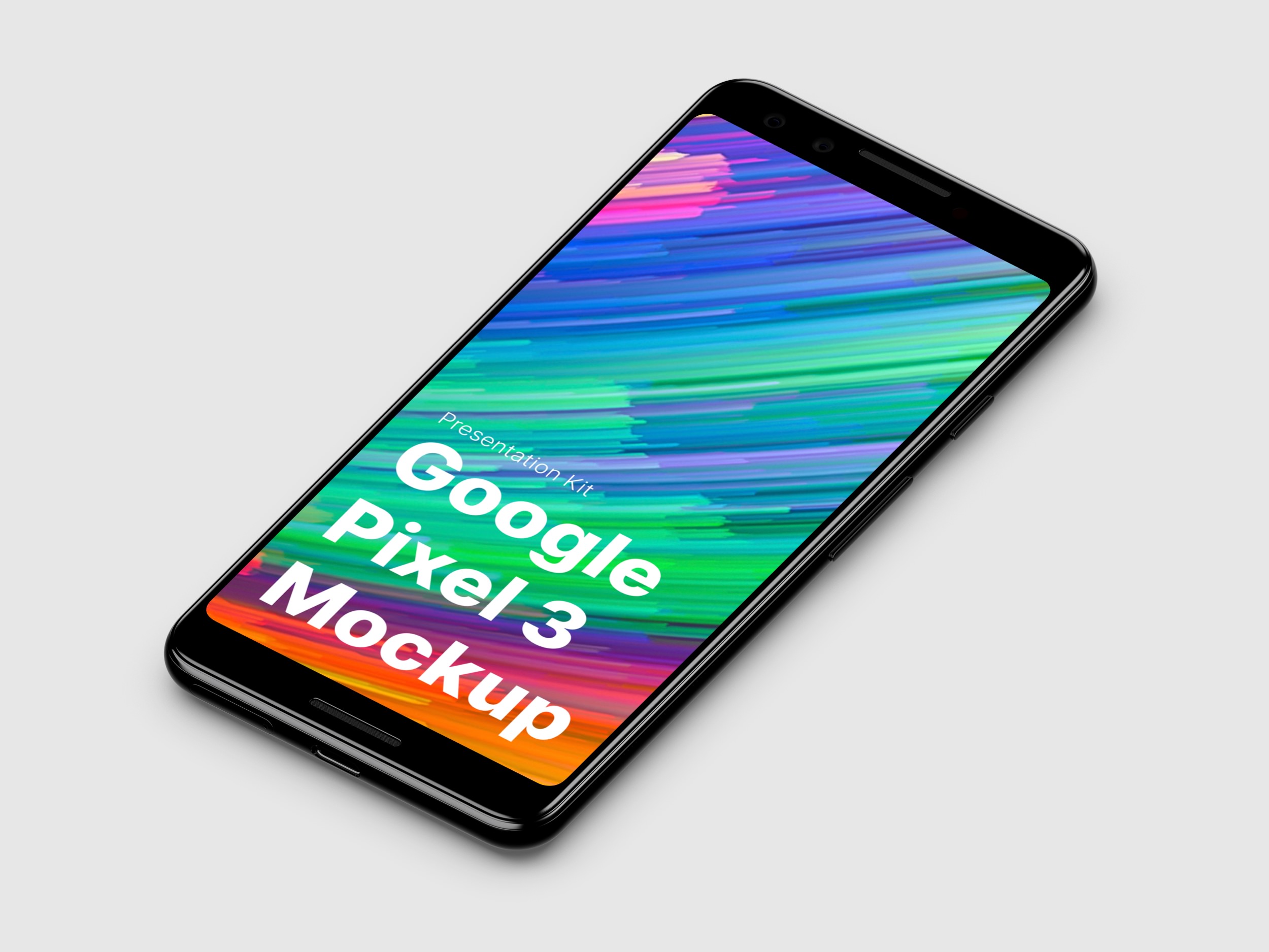 高质量谷歌Google Pixel 3手机屏幕APP界面设计演示样机 Google Pixel 3 XL Mockups_img_2