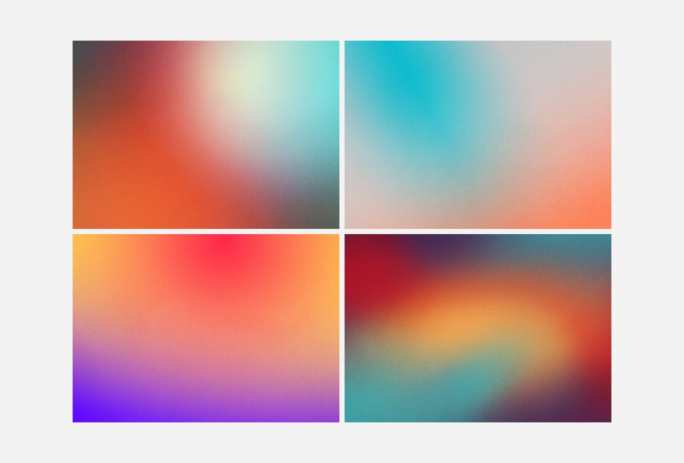 抽象渐变虹彩噪点颗粒模糊背景图片设计素材 Basic Abstract Gradients & Shapes_img_2