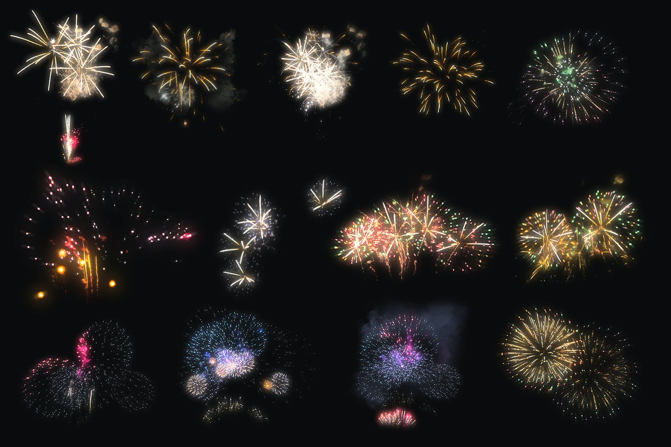 100个魔幻烟花叠加背景图片设计素材 100 Firework Overlays_img_2