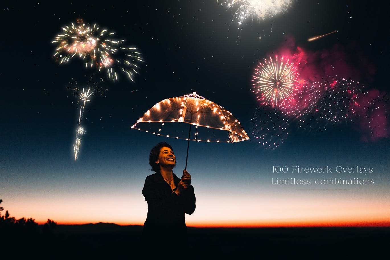 100个魔幻烟花叠加背景图片设计素材 100 Firework Overlays_img_2