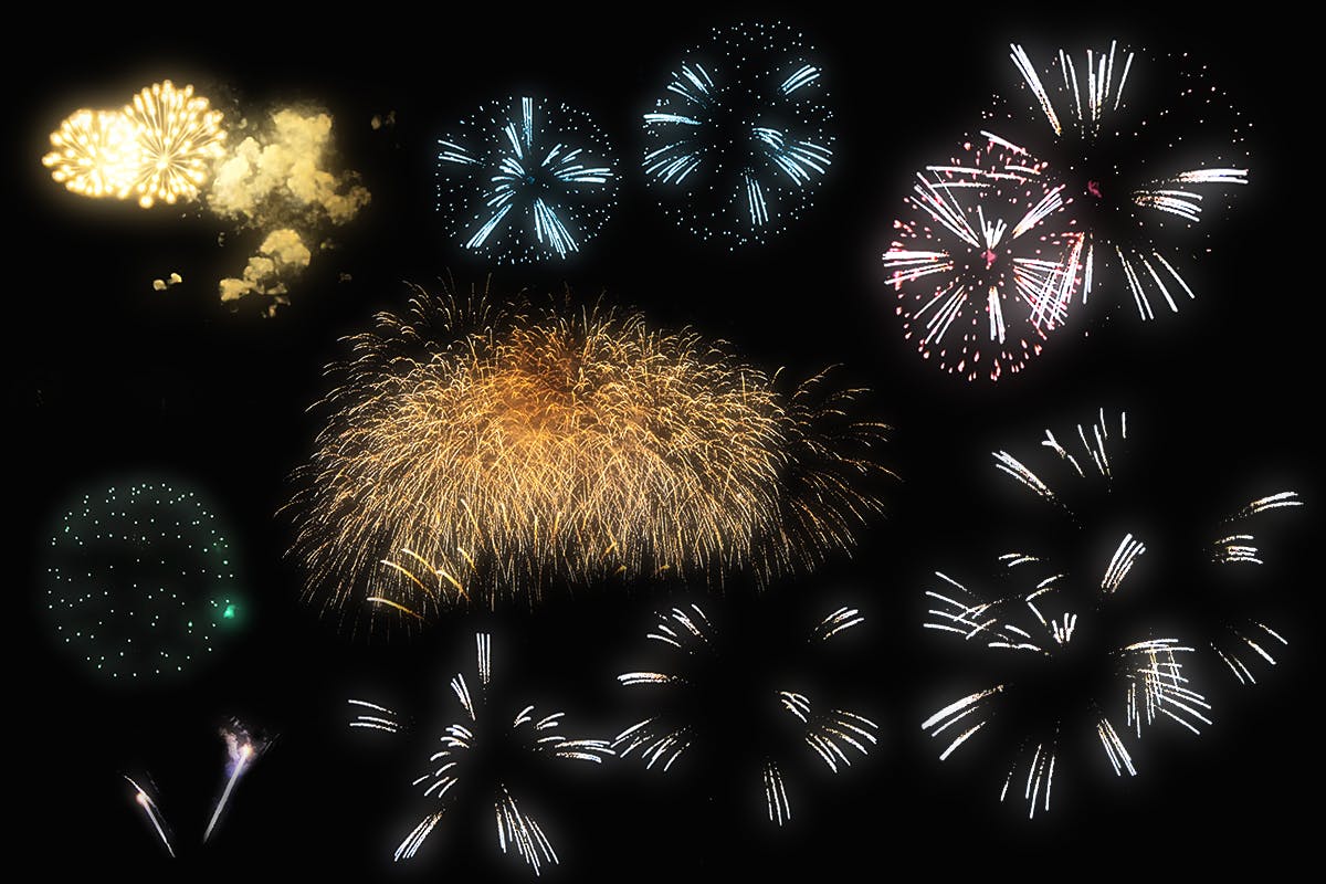 100个魔幻烟花叠加背景图片设计素材 100 Firework Overlays_img_2