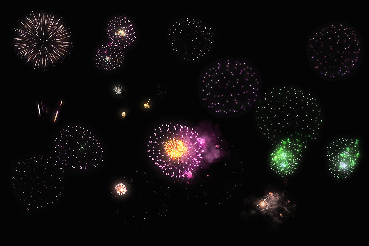 100个魔幻烟花叠加背景图片设计素材 100 Firework Overlays_img_2