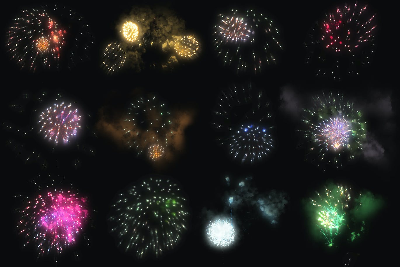 100个魔幻烟花叠加背景图片设计素材 100 Firework Overlays_img_2