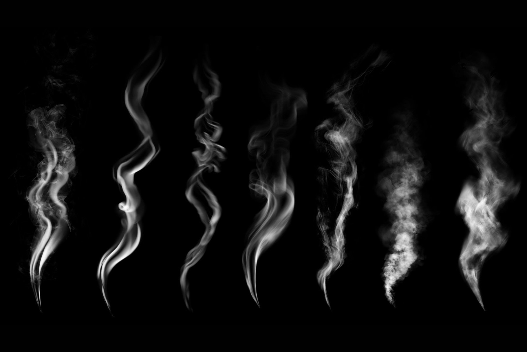 23款漩涡烟雾艺术绘画iPad Procreate笔刷素材 Cigar Smoke Procreate Brush Set_img_2