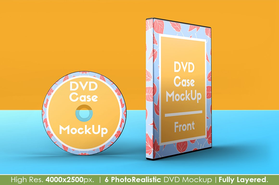 6款逼真DVD包装盒设计贴图样机PSD模板素材 DVD Case Mockup_img_2