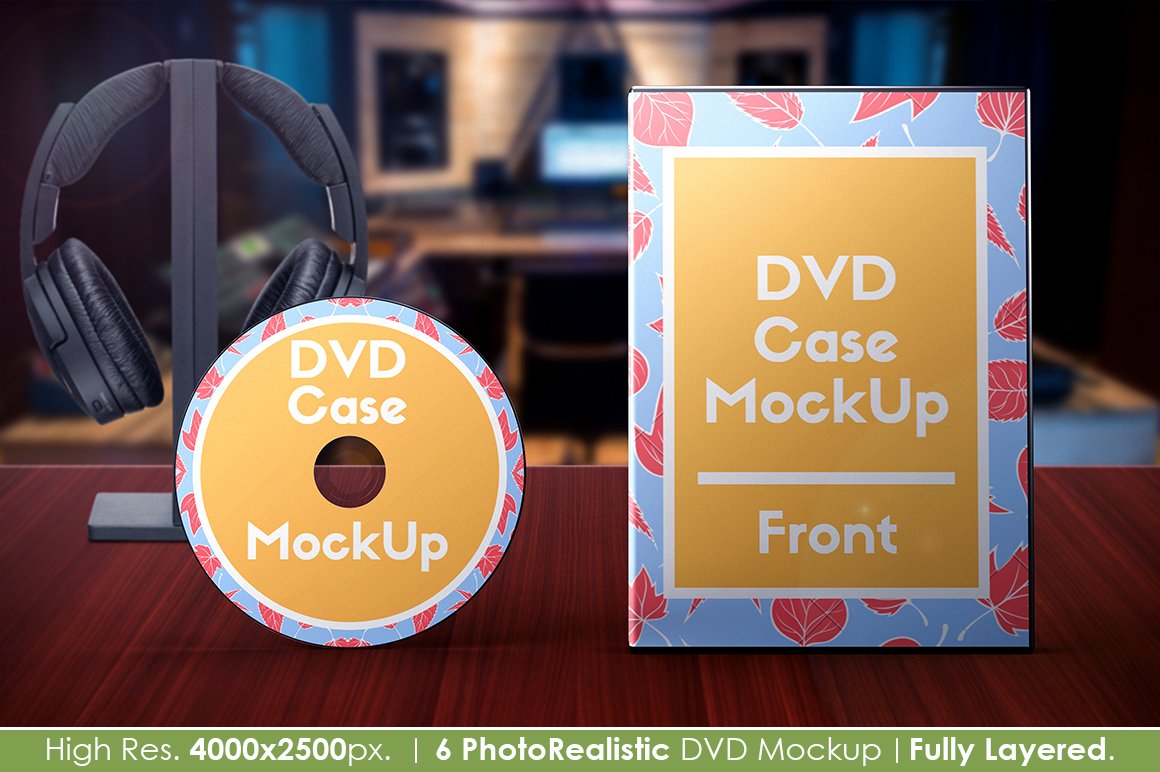 6款逼真DVD包装盒设计贴图样机PSD模板素材 DVD Case Mockup_img_2