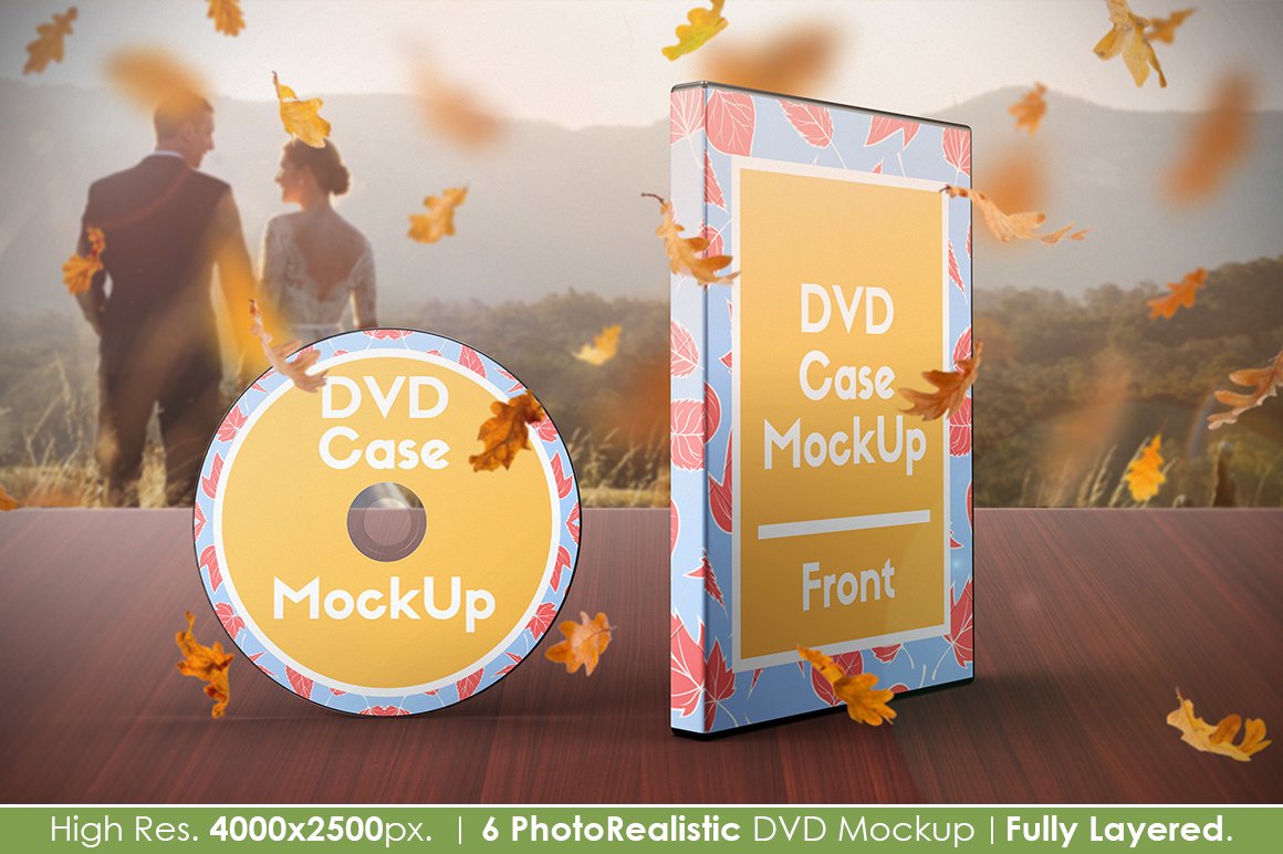 6款逼真DVD包装盒设计贴图样机PSD模板素材 DVD Case Mockup_img_2