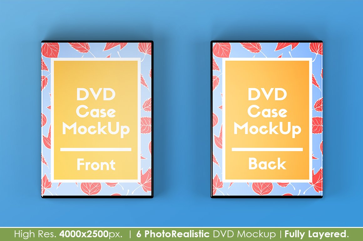 6款逼真DVD包装盒设计贴图样机PSD模板素材 DVD Case Mockup_img_2