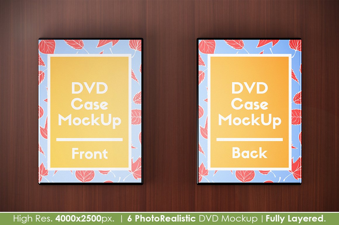 6款逼真DVD包装盒设计贴图样机PSD模板素材 DVD Case Mockup_img_2