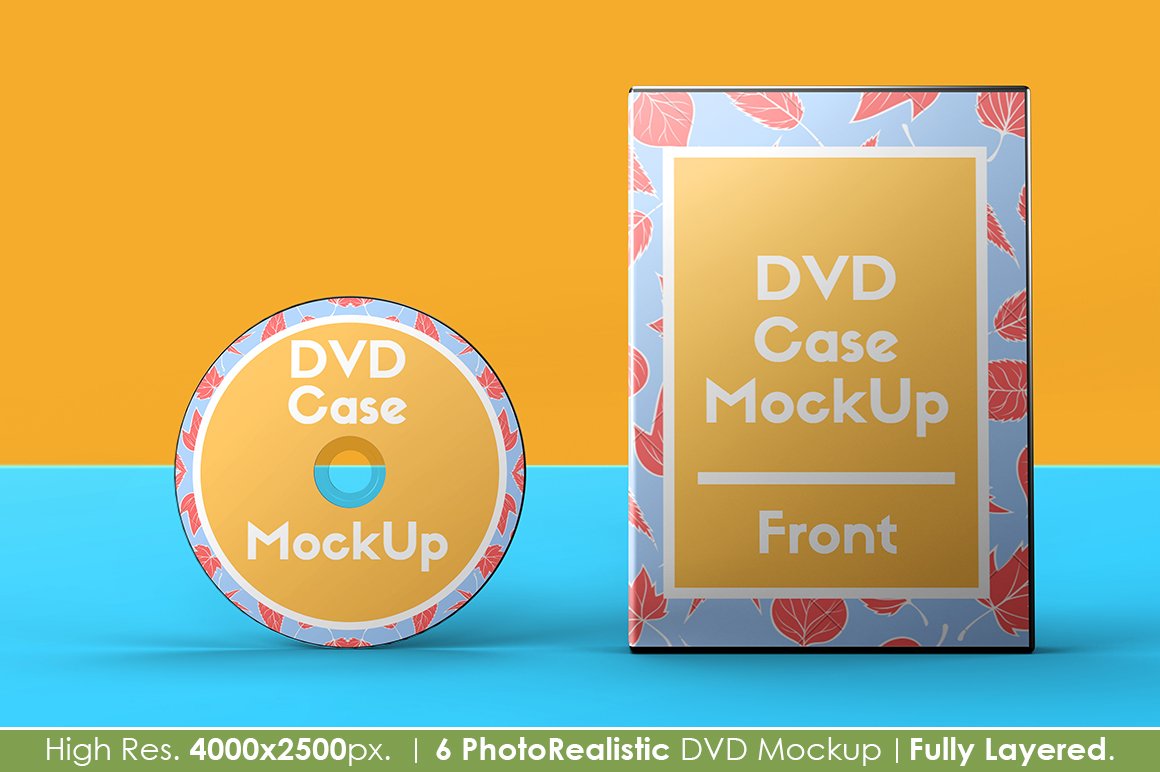 6款逼真DVD包装盒设计贴图样机PSD模板素材 DVD Case Mockup_img_2