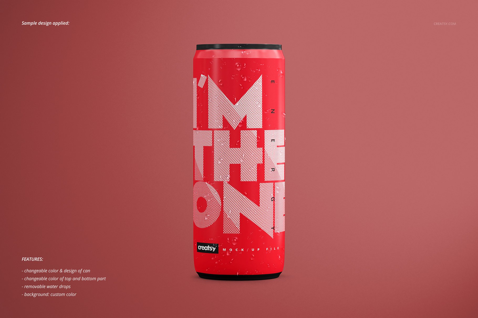 能量饮料啤酒易拉罐设计贴图样机素材 Energy Drink Can Mockup Set_img_2