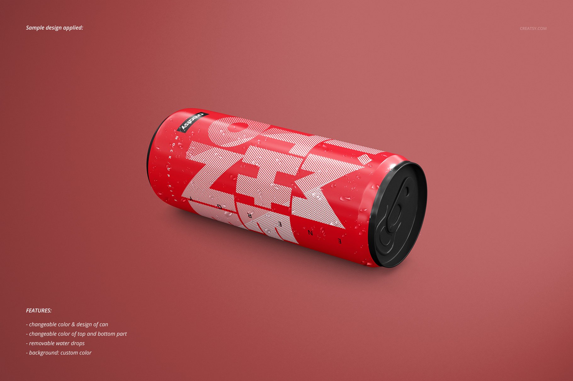 能量饮料啤酒易拉罐设计贴图样机素材 Energy Drink Can Mockup Set_img_2