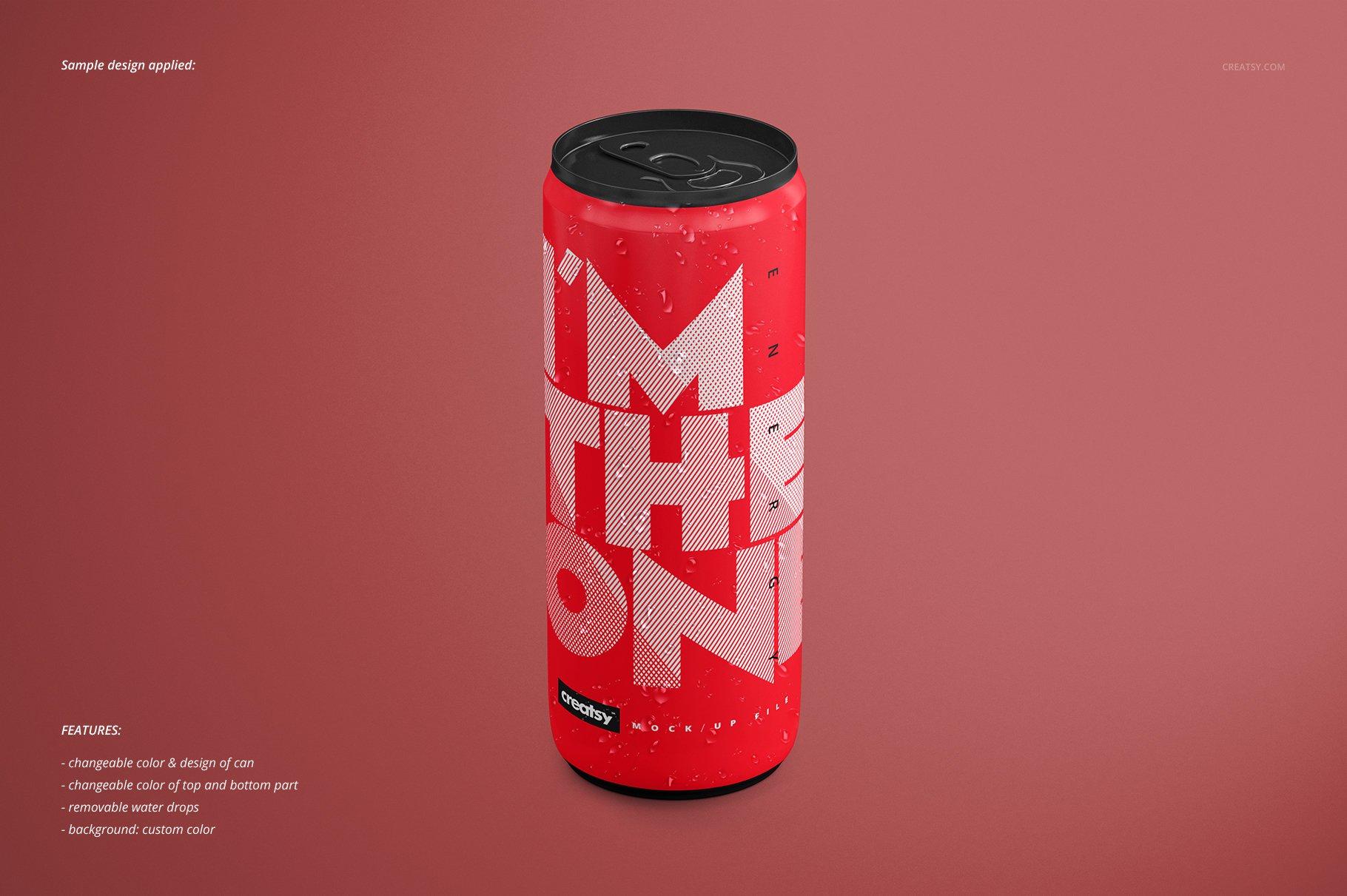 能量饮料啤酒易拉罐设计贴图样机素材 Energy Drink Can Mockup Set_img_2