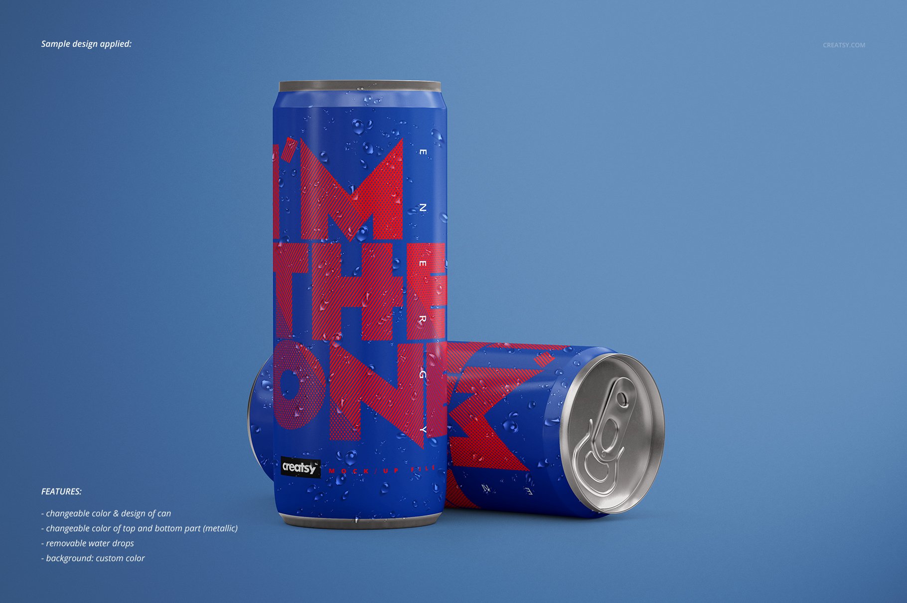 能量饮料啤酒易拉罐设计贴图样机素材 Energy Drink Can Mockup Set_img_2